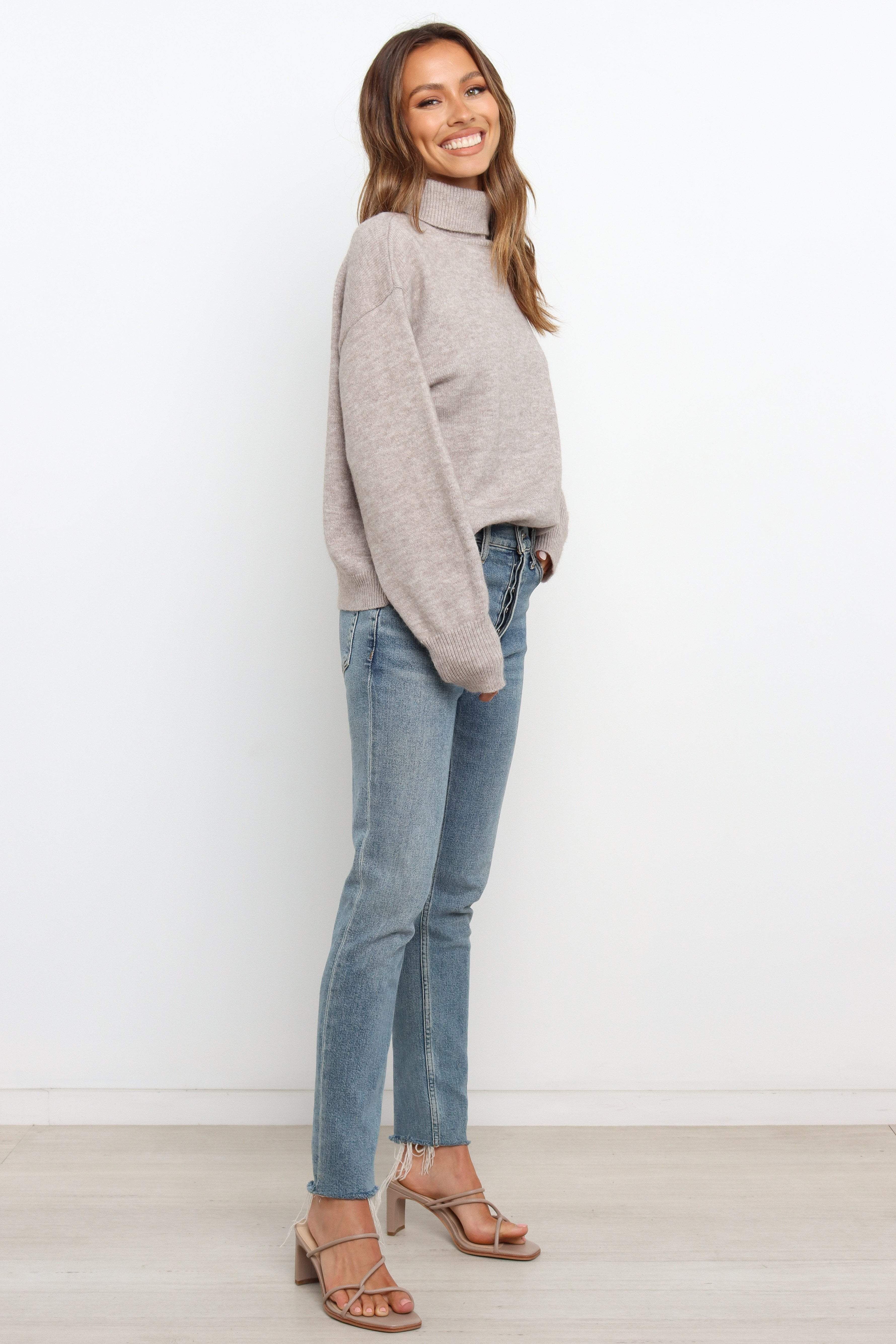 Greta Knit Sweater - Grey sold by Petal & Pup product image thumbnail 4