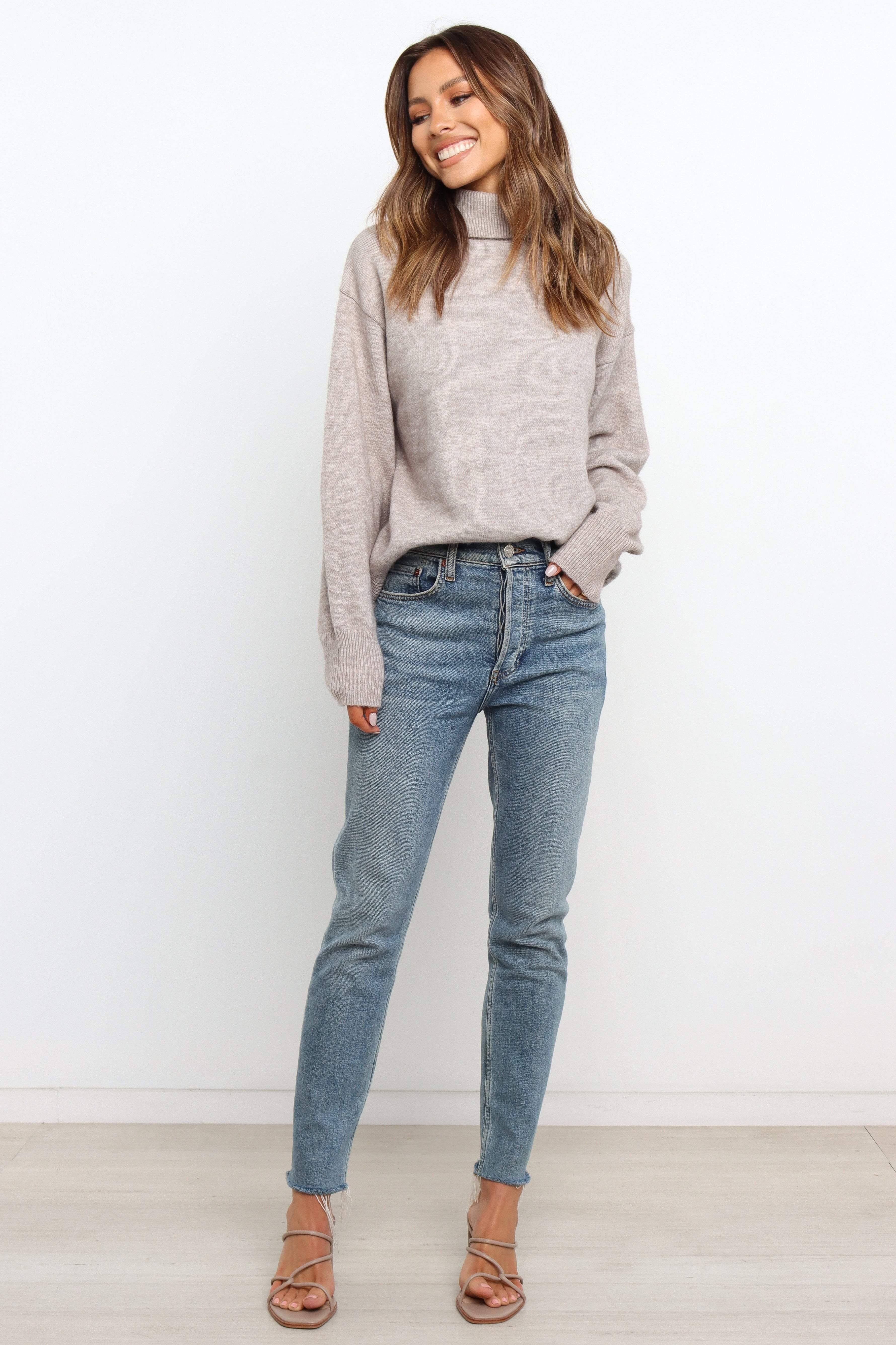 Greta Knit Sweater - Grey sold by Petal & Pup product image thumbnail 6