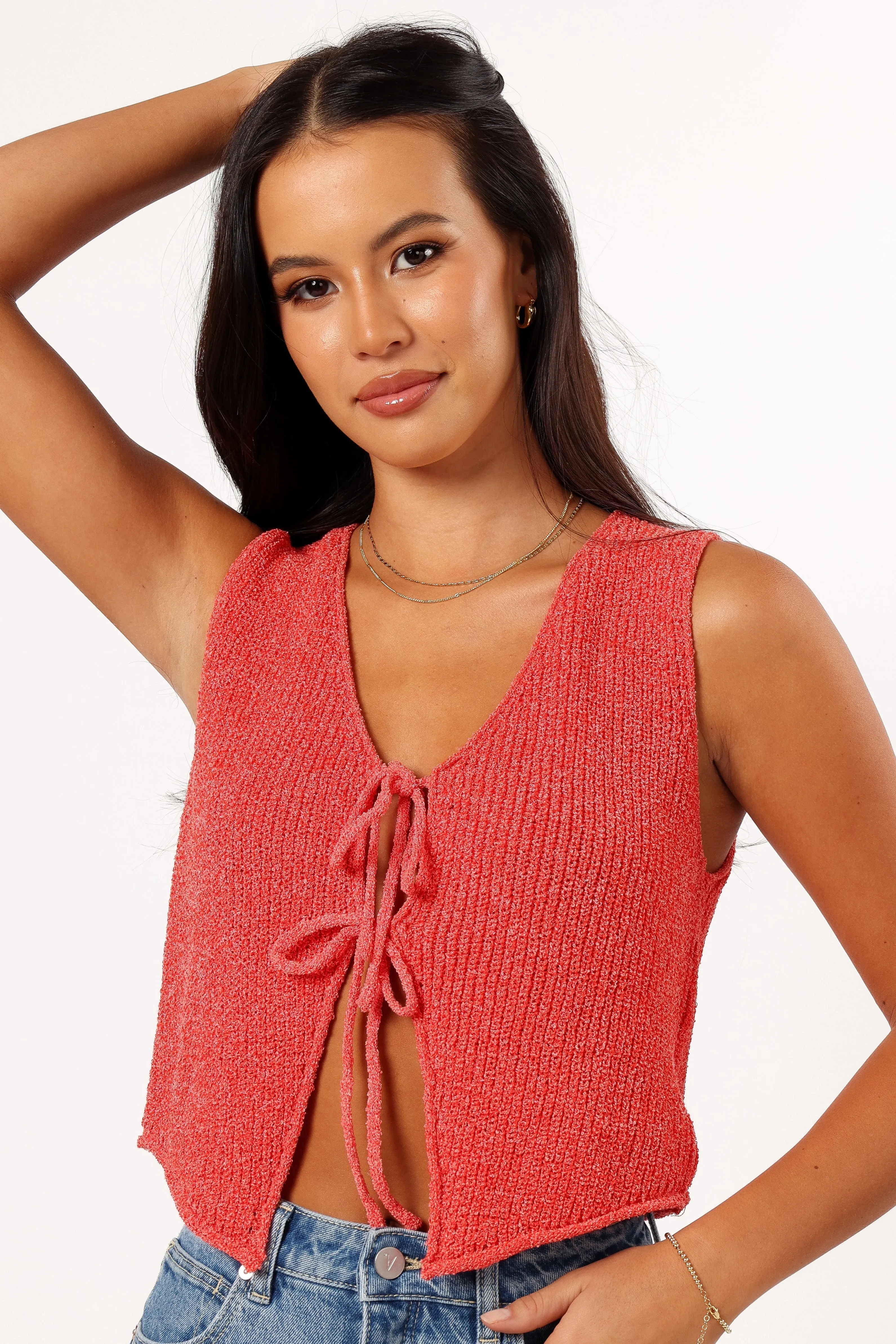 Kendall Knit Top - Red sold by Petal & Pup product image thumbnail 2