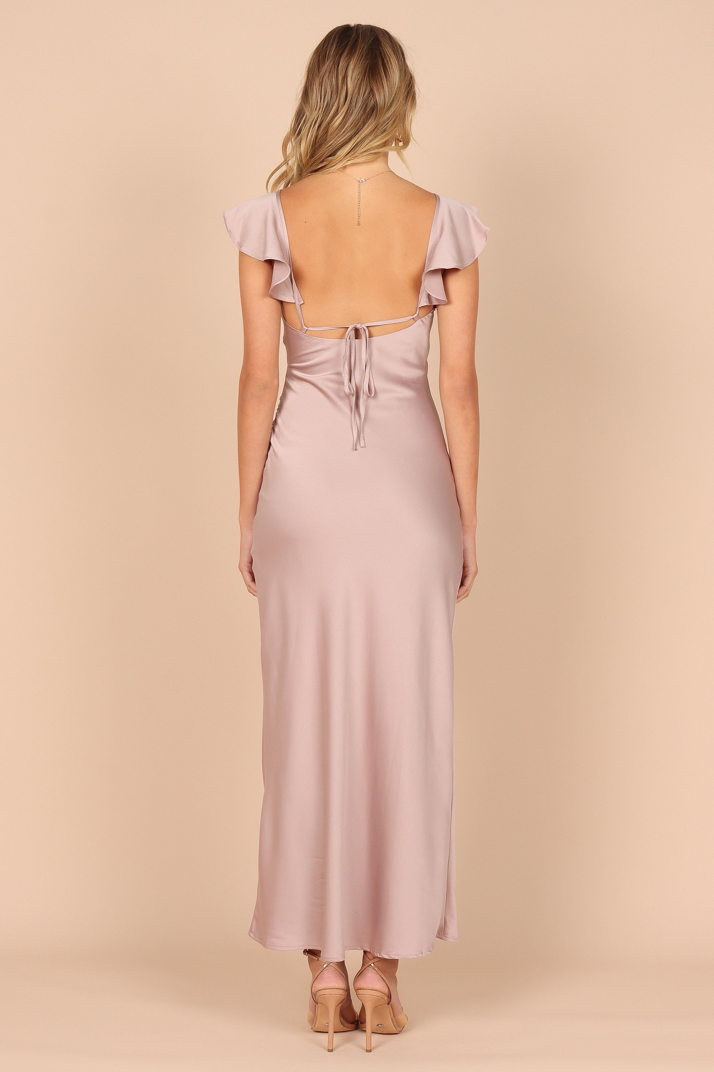 Peony Frill Cap Sleeve Maxi Dress - Lilac sold by Petal & Pup product image thumbnail 5