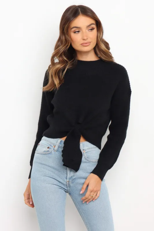 Koreen Knit Sweater - Black sold by Petal & Pup