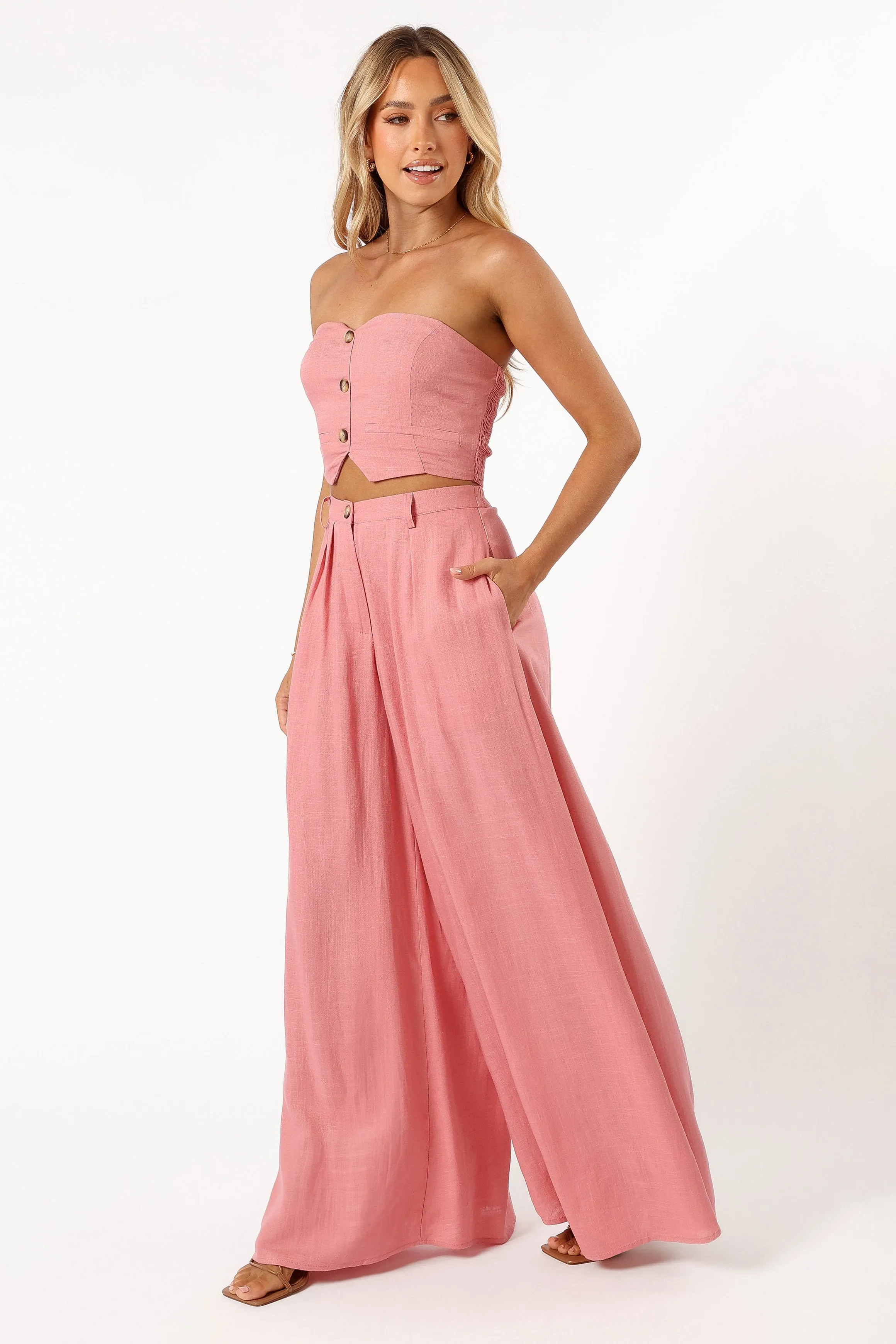 Alexandra Pant Set - Pink sold by Petal & Pup