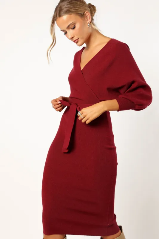 Nate Dress - Merlot sold by Petal & Pup
