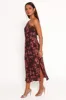 Pontee One Shoulder Pleated Midi Dress - Black/Purple sold by Petal & Pup