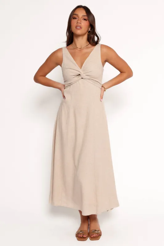 Archer Midi Dress - Oatmeal sold by Petal & Pup
