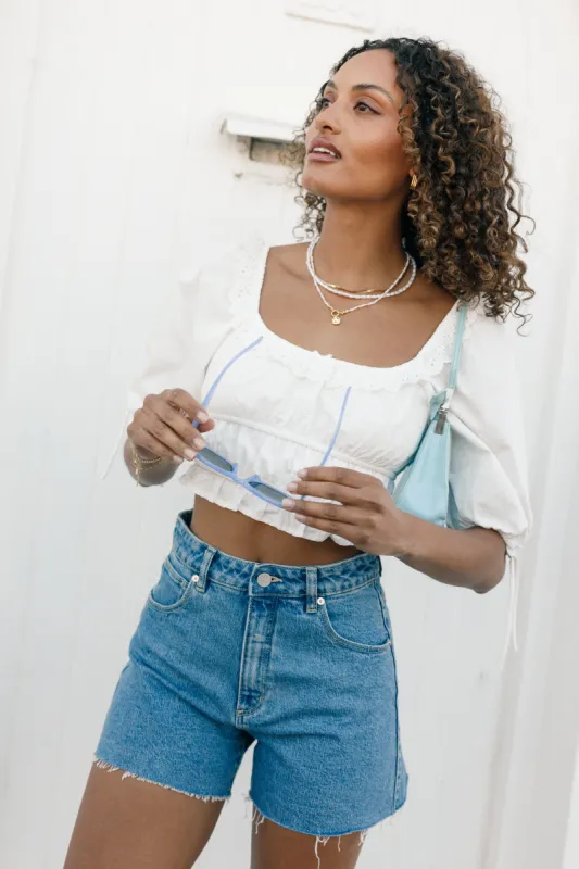 Abigail Top - White sold by Petal & Pup