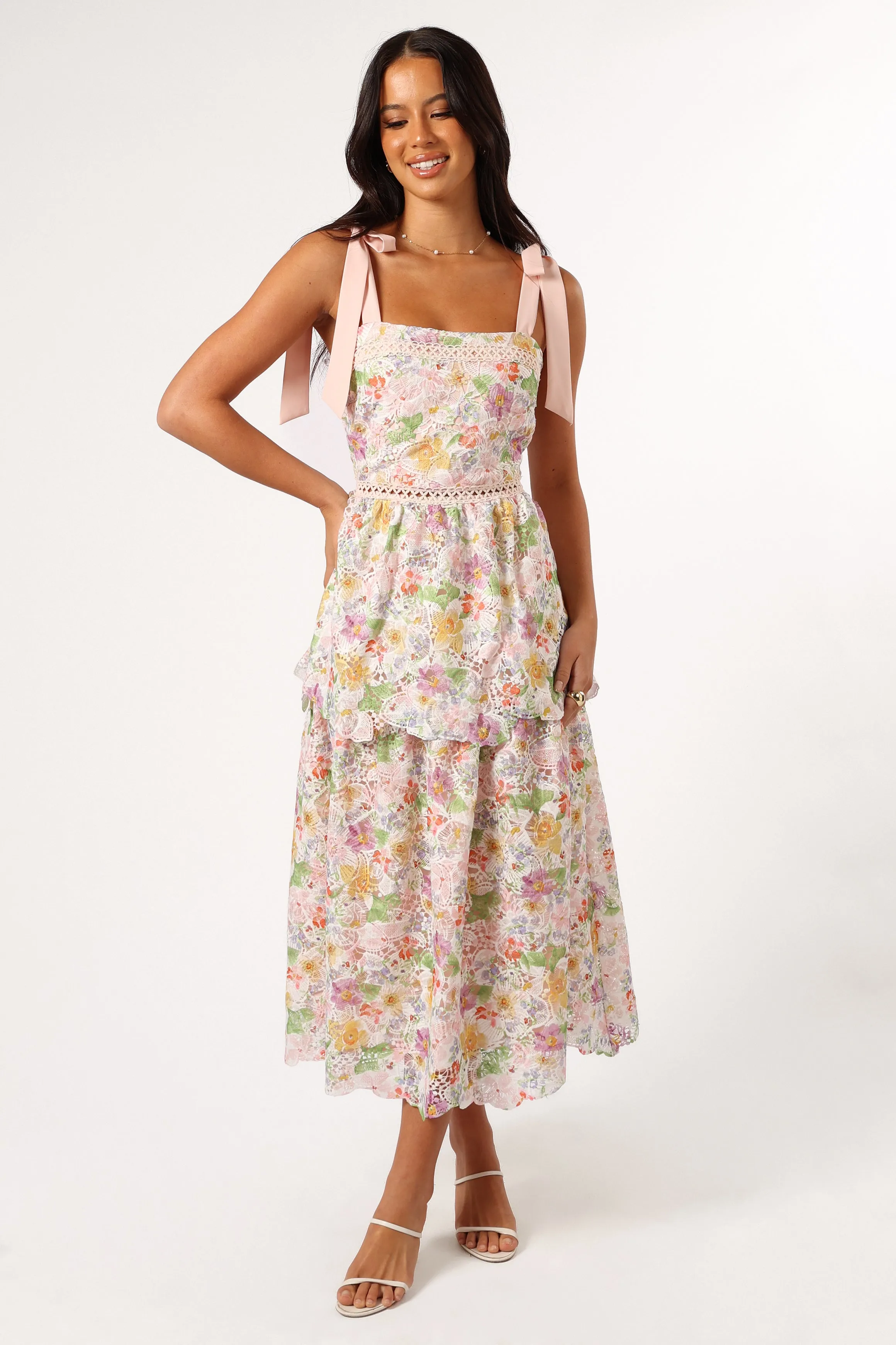 Maddy Midi Dress - Light Pink Multi sold by Petal & Pup product image thumbnail 3