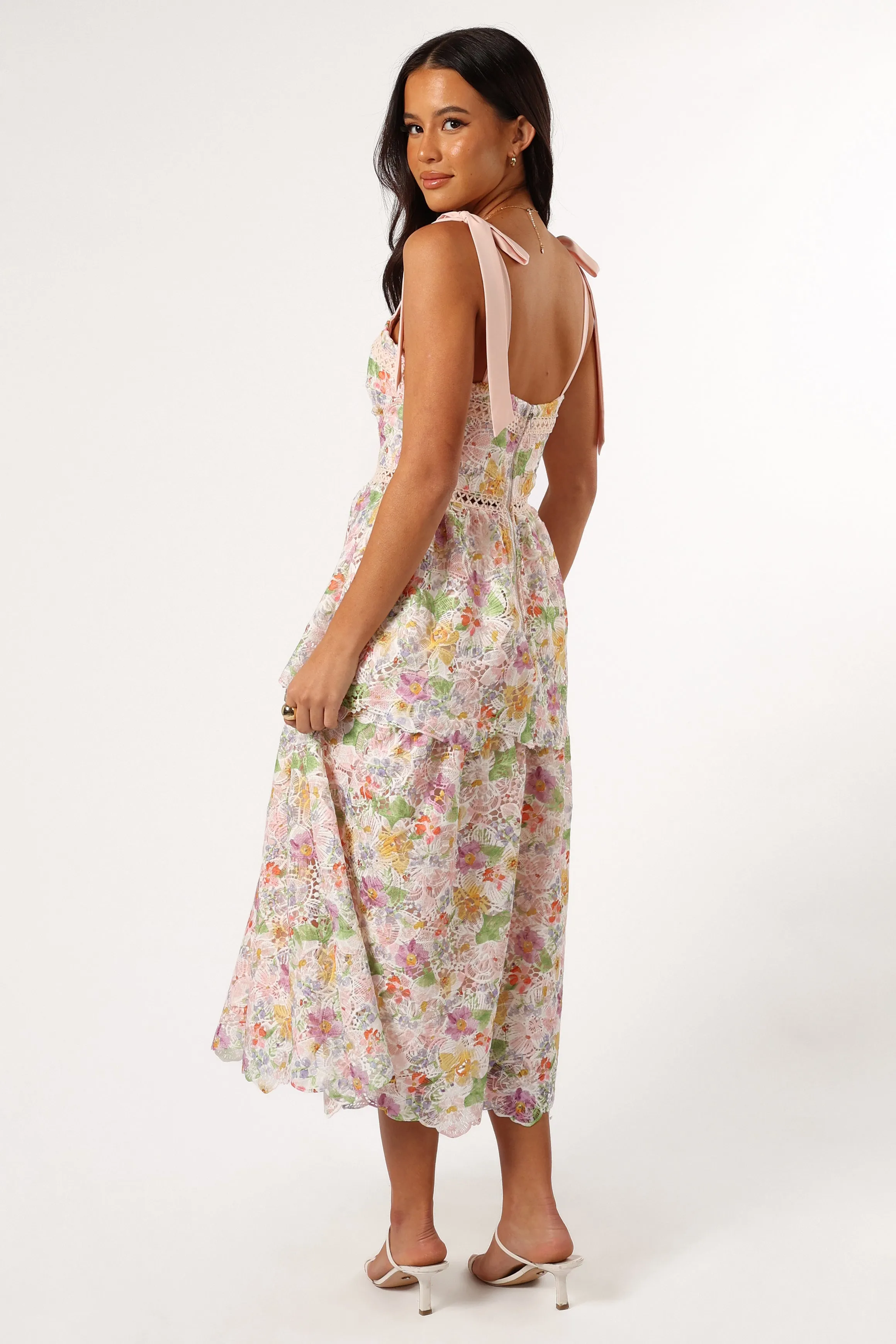 Maddy Midi Dress - Light Pink Multi sold by Petal & Pup product image thumbnail 4