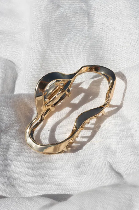 Morrow Hair Clip - Gold sold by Petal & Pup