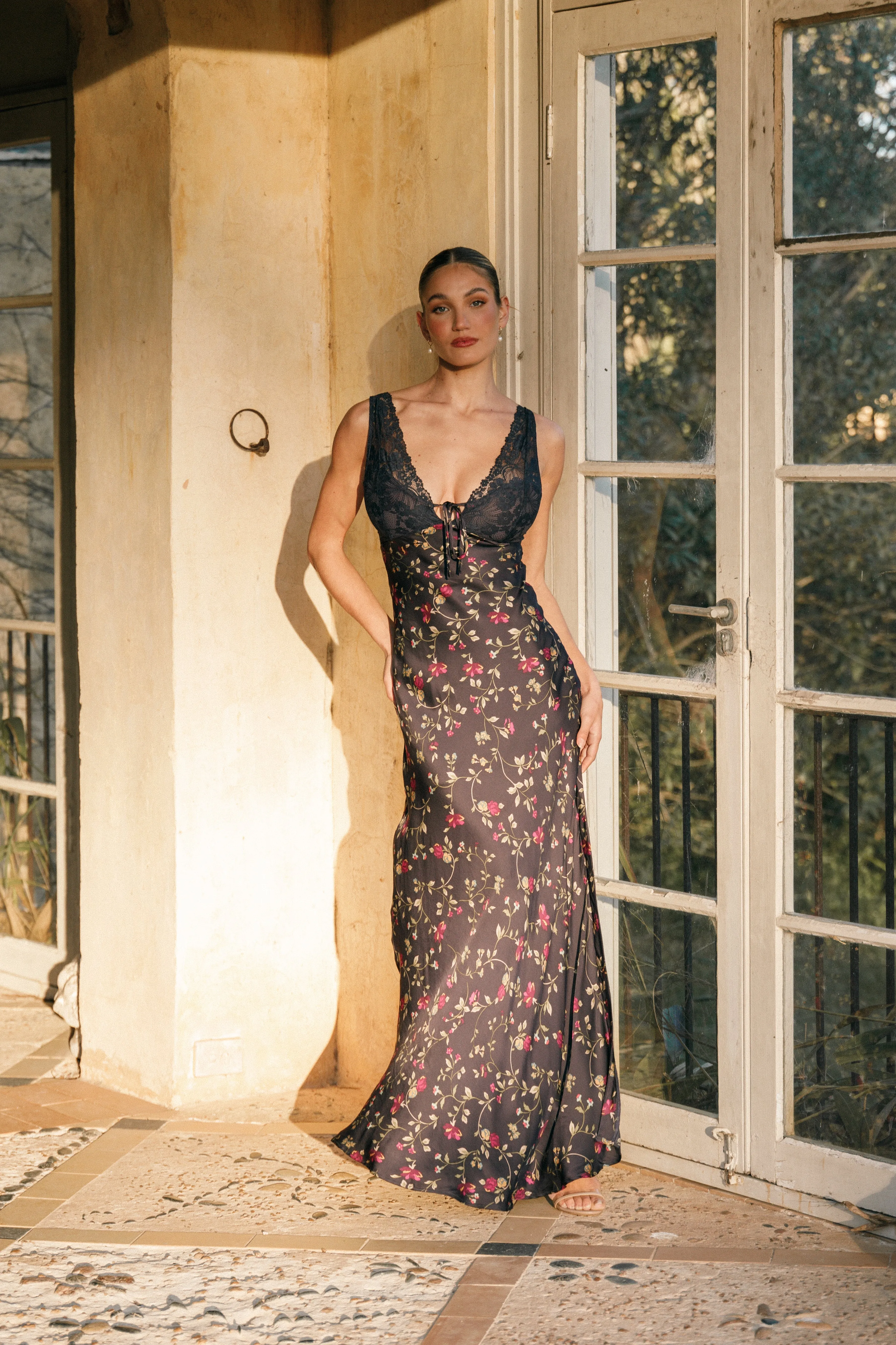 Cammy Maxi Slip Dress - Midnight Floral sold by Petal & Pup product image thumbnail 2