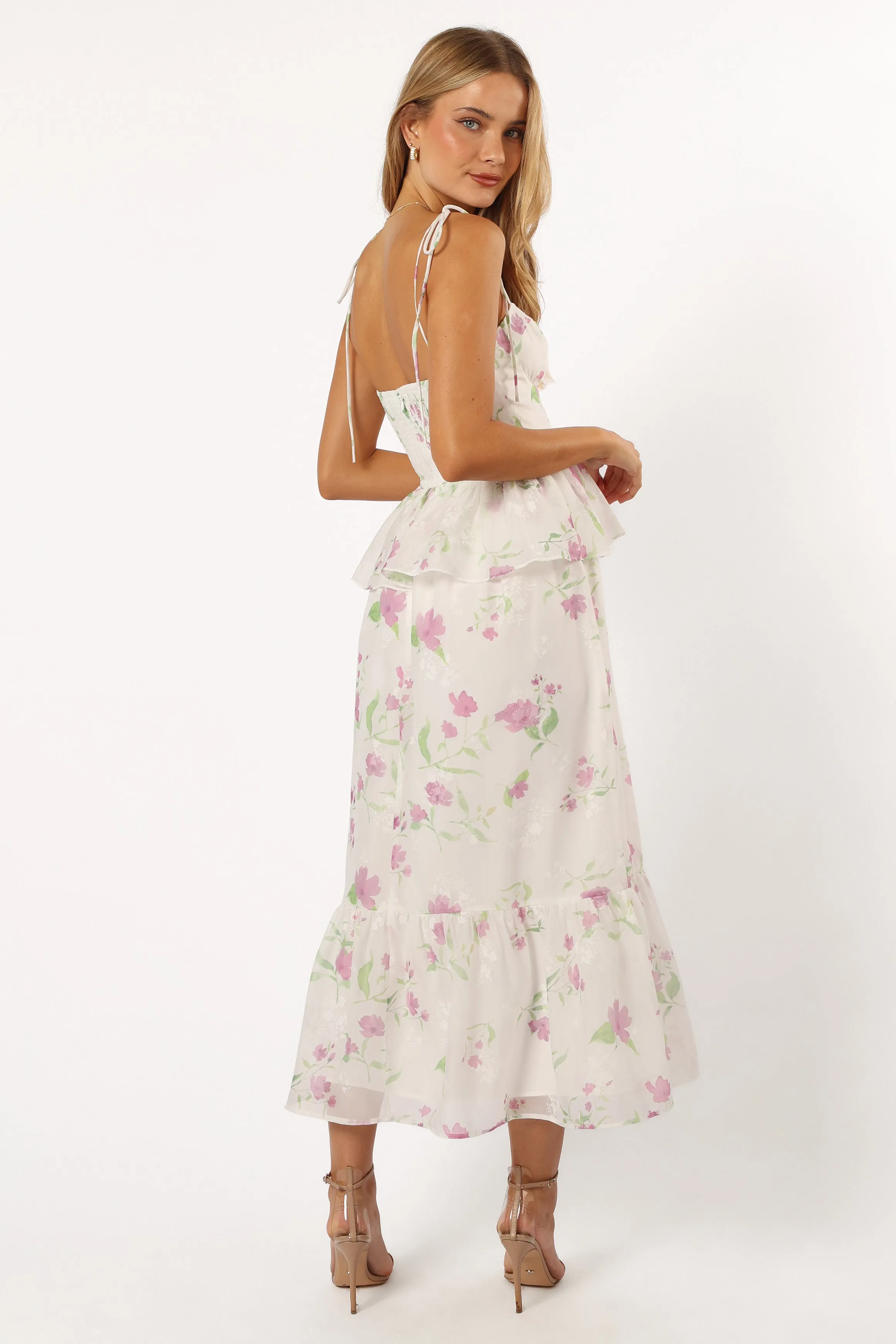 Armani Midi Dress - White Floral sold by Petal & Pup product image thumbnail 4