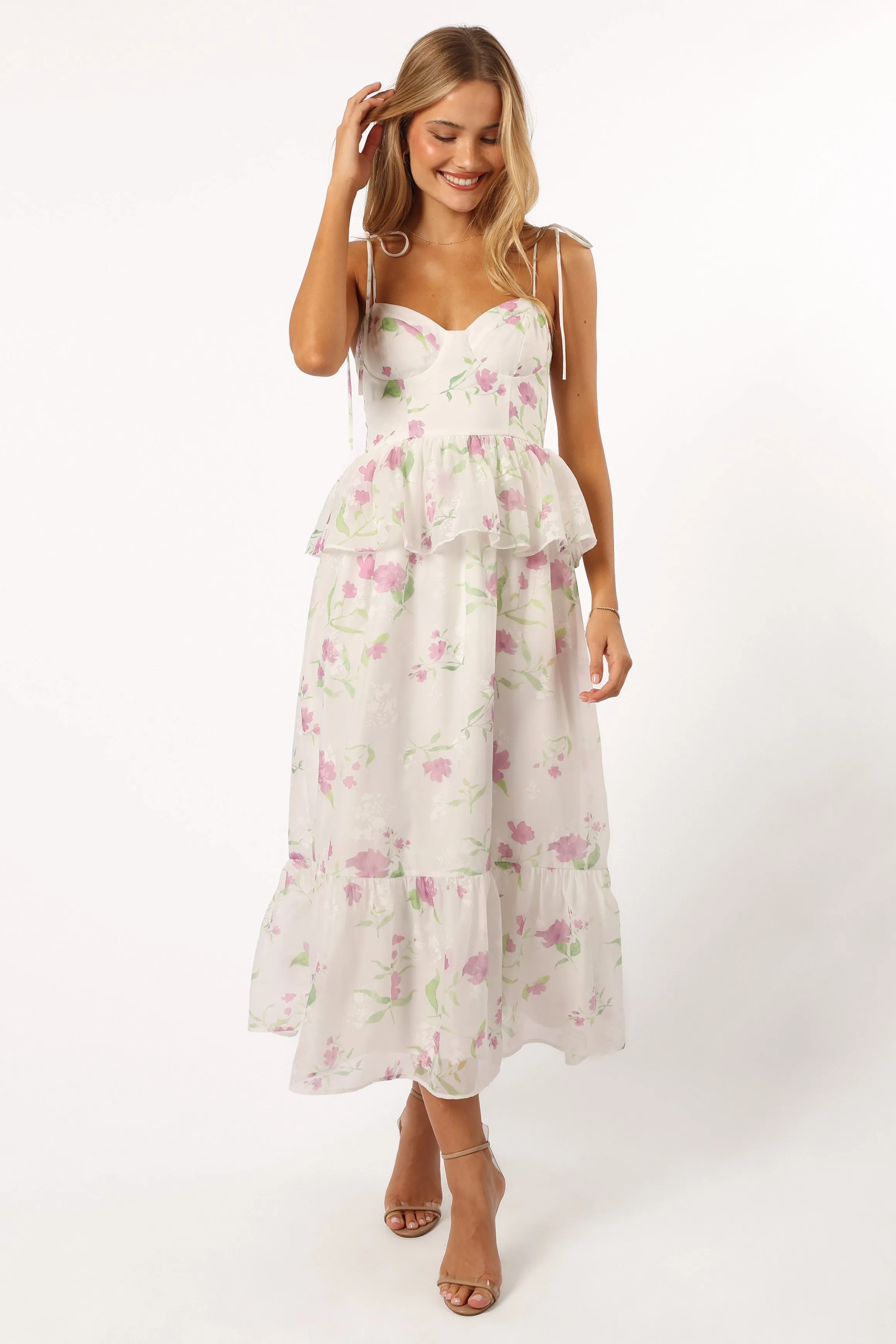 Armani Midi Dress - White Floral sold by Petal & Pup product image thumbnail 3