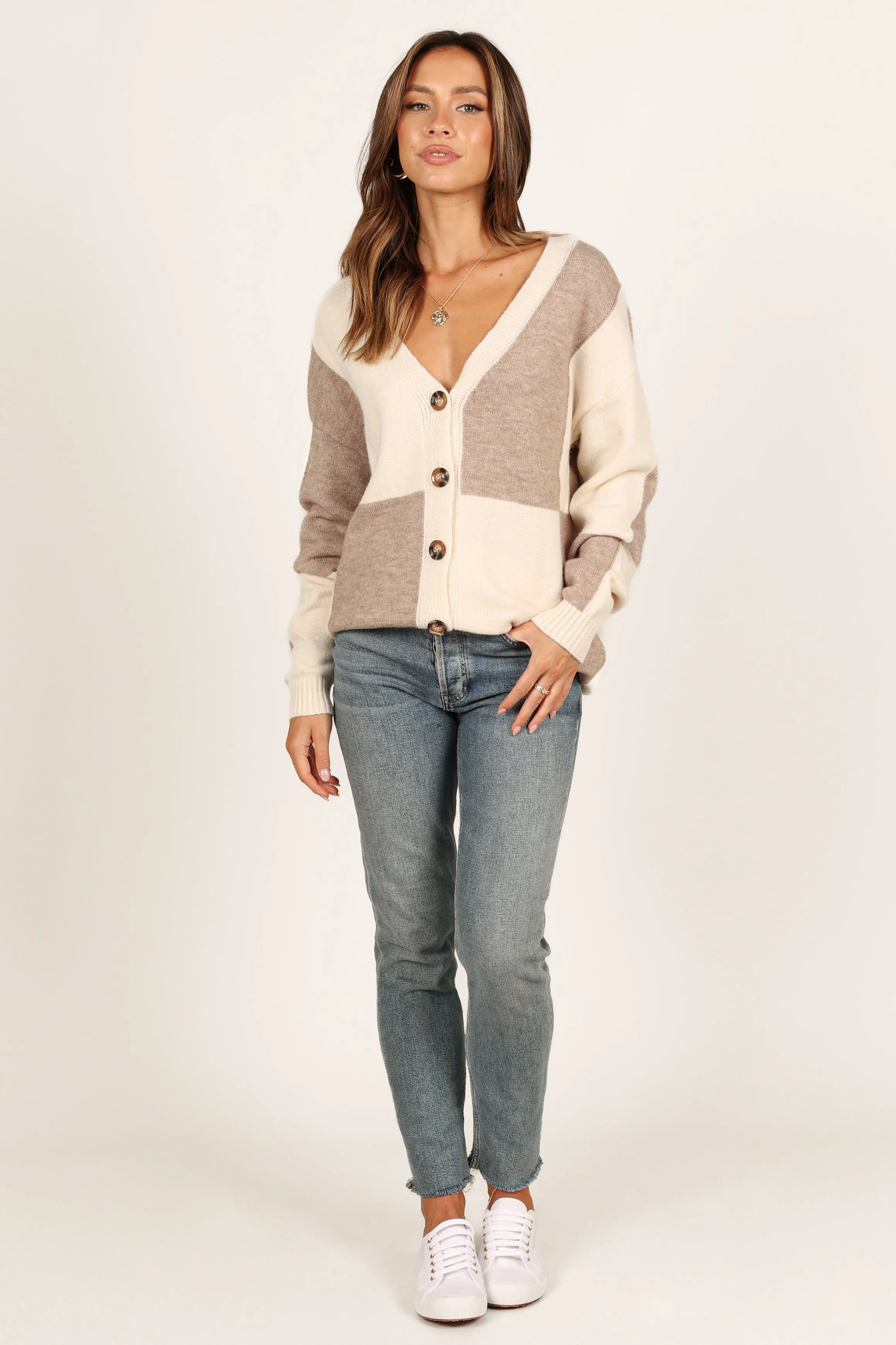 Millie Large Check Cardigan - Multi sold by Petal & Pup product image thumbnail 3