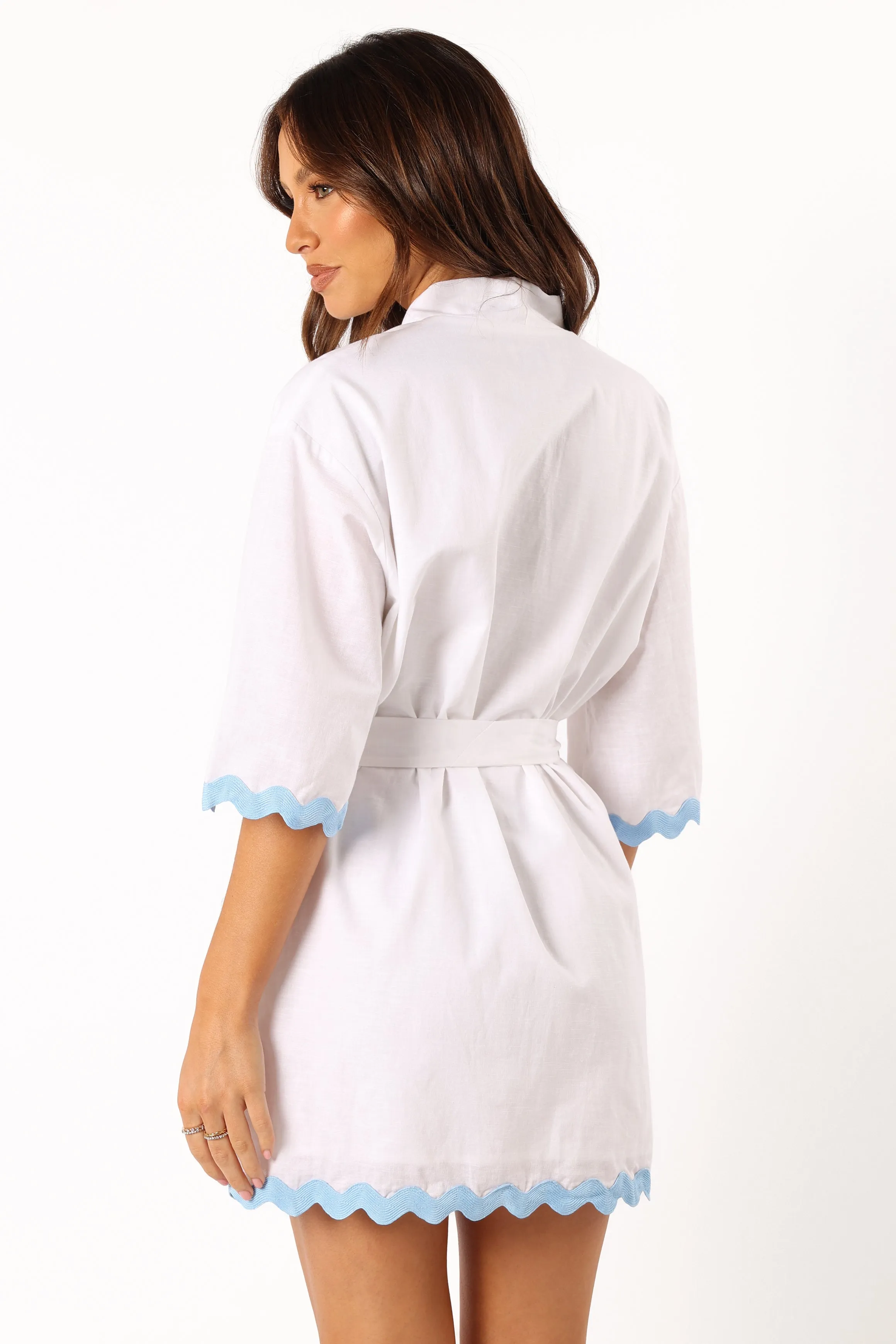 Harry Mini Dress - White Blue sold by Petal & Pup product image thumbnail 5