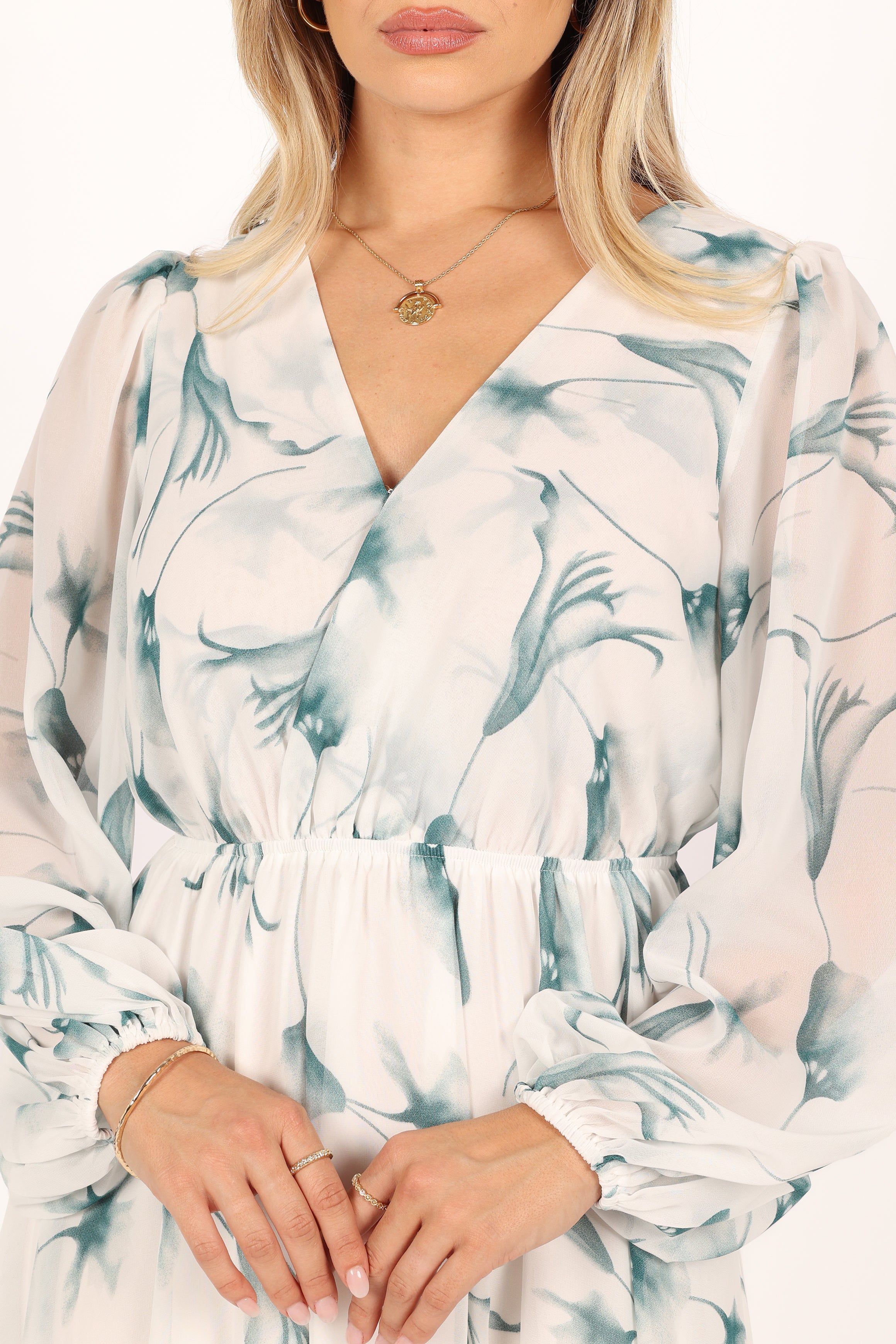 Gillian Maxi Dress - White Floral sold by Petal & Pup product image thumbnail 4