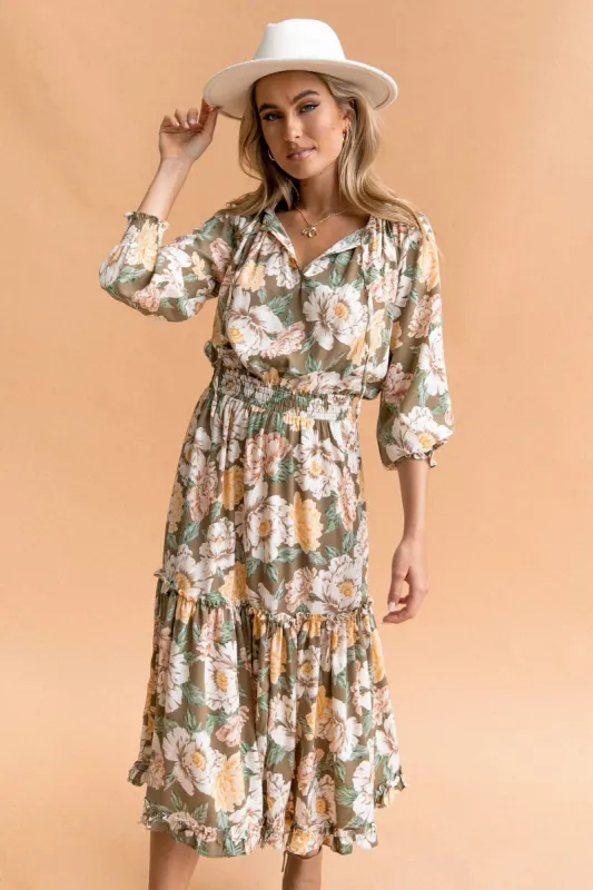 Gerif Dress - Olive sold by Petal & Pup