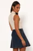 Alek Pleated Mini Skirt - Mid Wash Denim sold by Petal & Pup