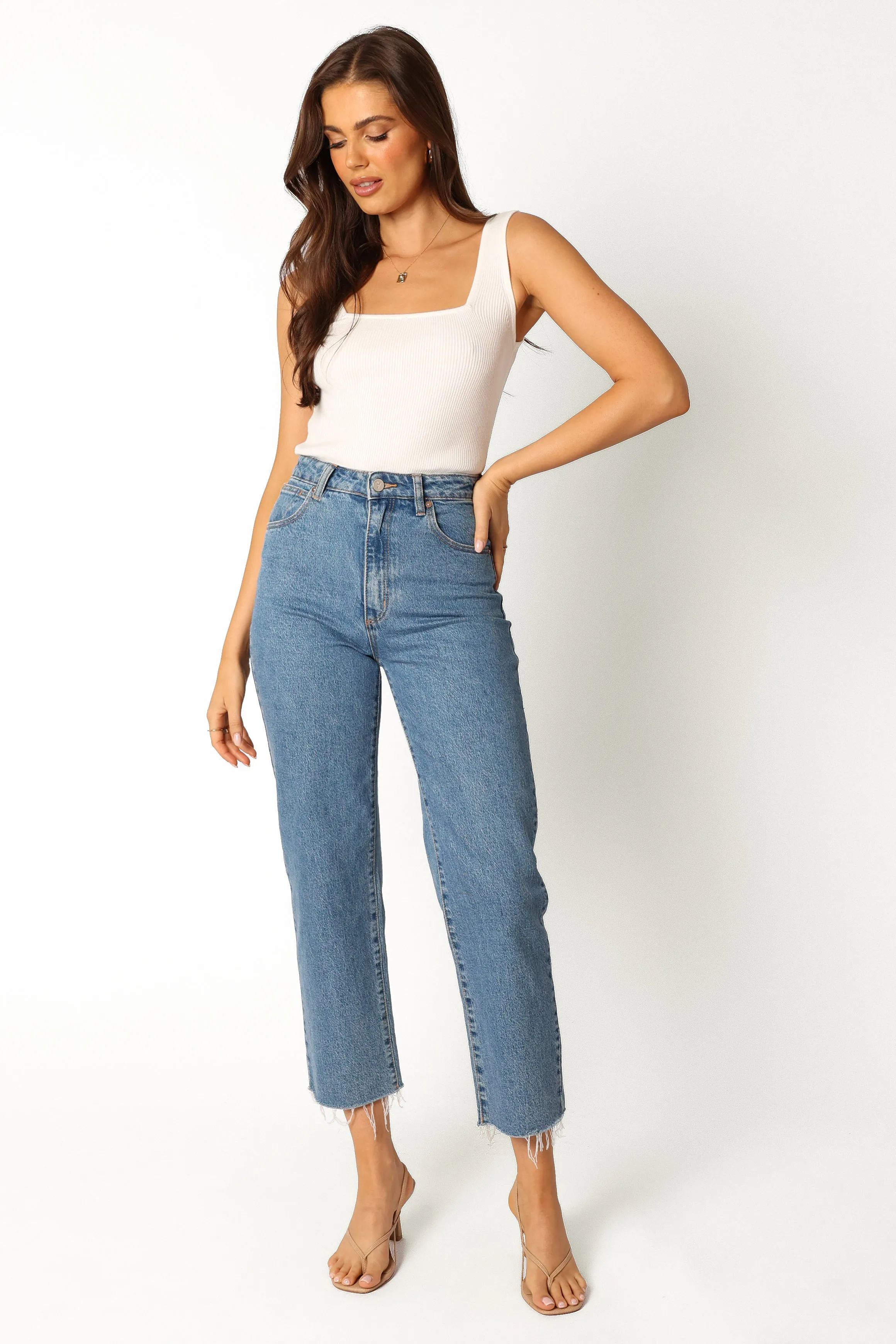 Vicki Rib Tank - White sold by Petal & Pup product image thumbnail 5