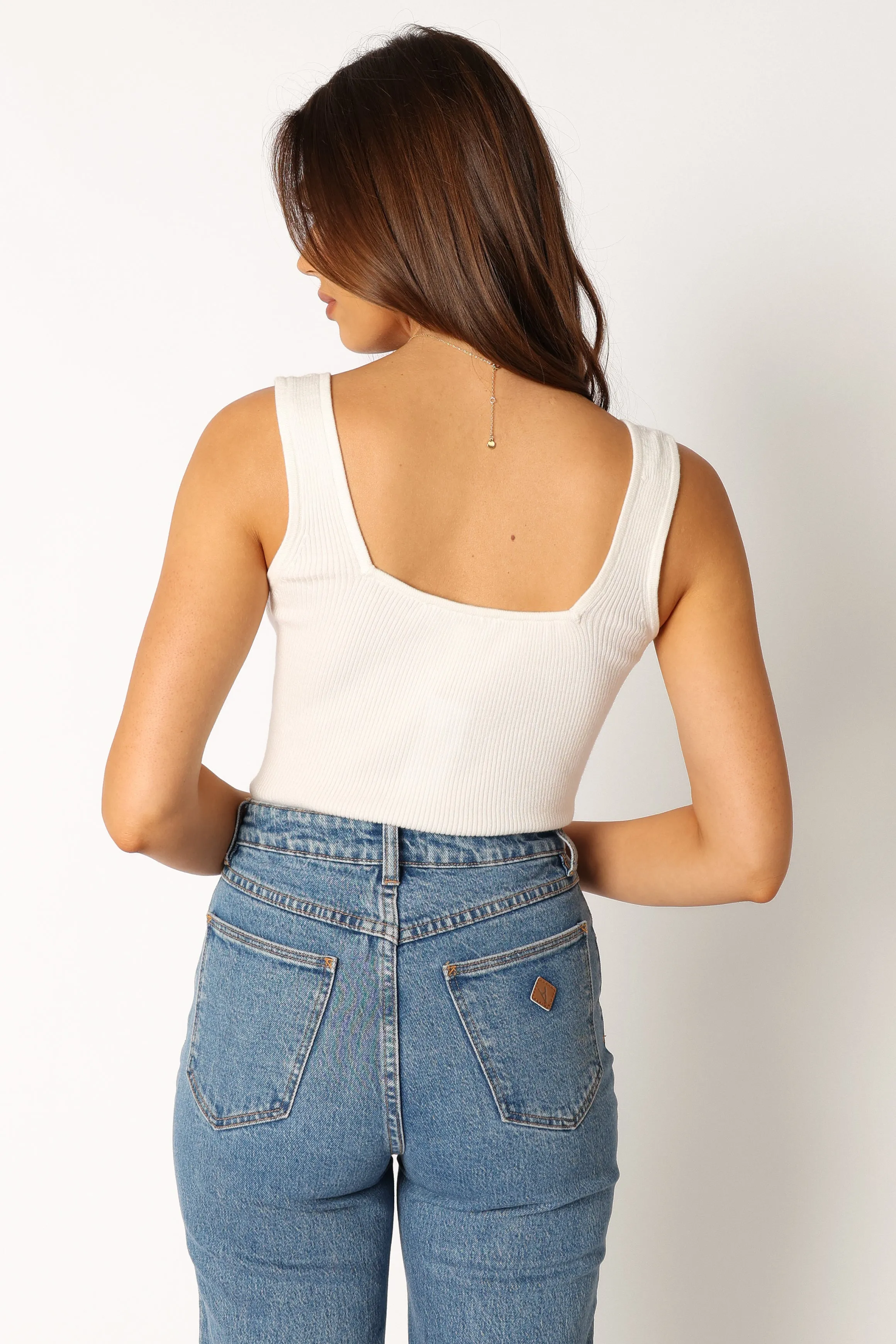 Vicki Rib Tank - White sold by Petal & Pup product image thumbnail 3