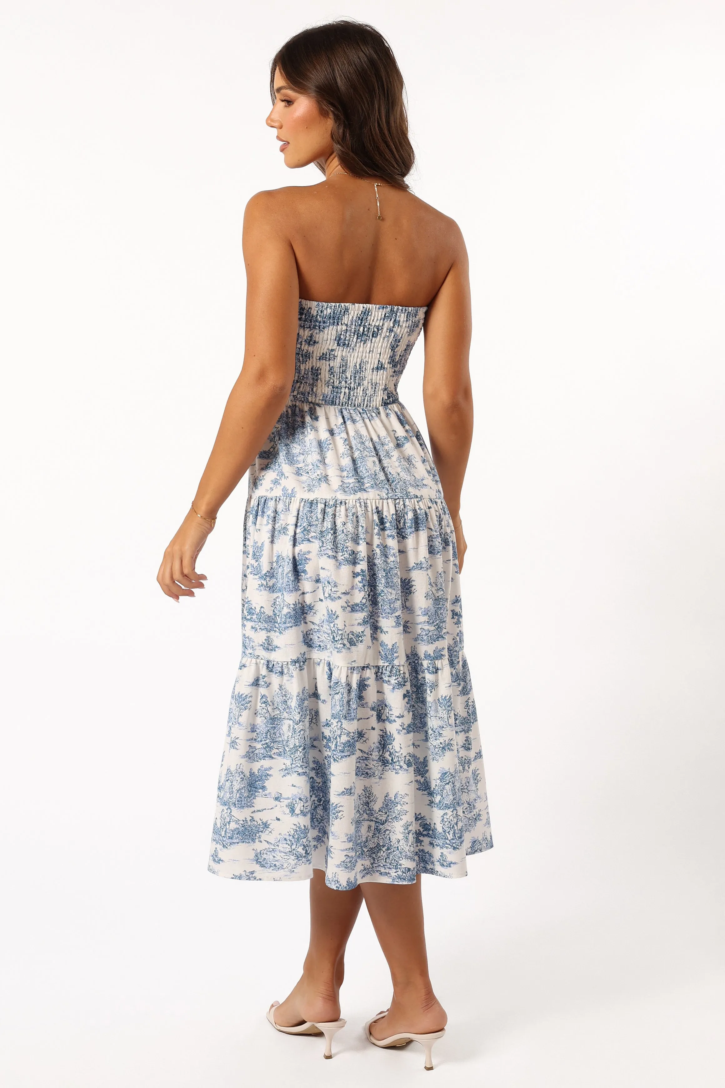 Cherie Bow Front Midi Dress - Blue sold by Petal & Pup product image thumbnail 3
