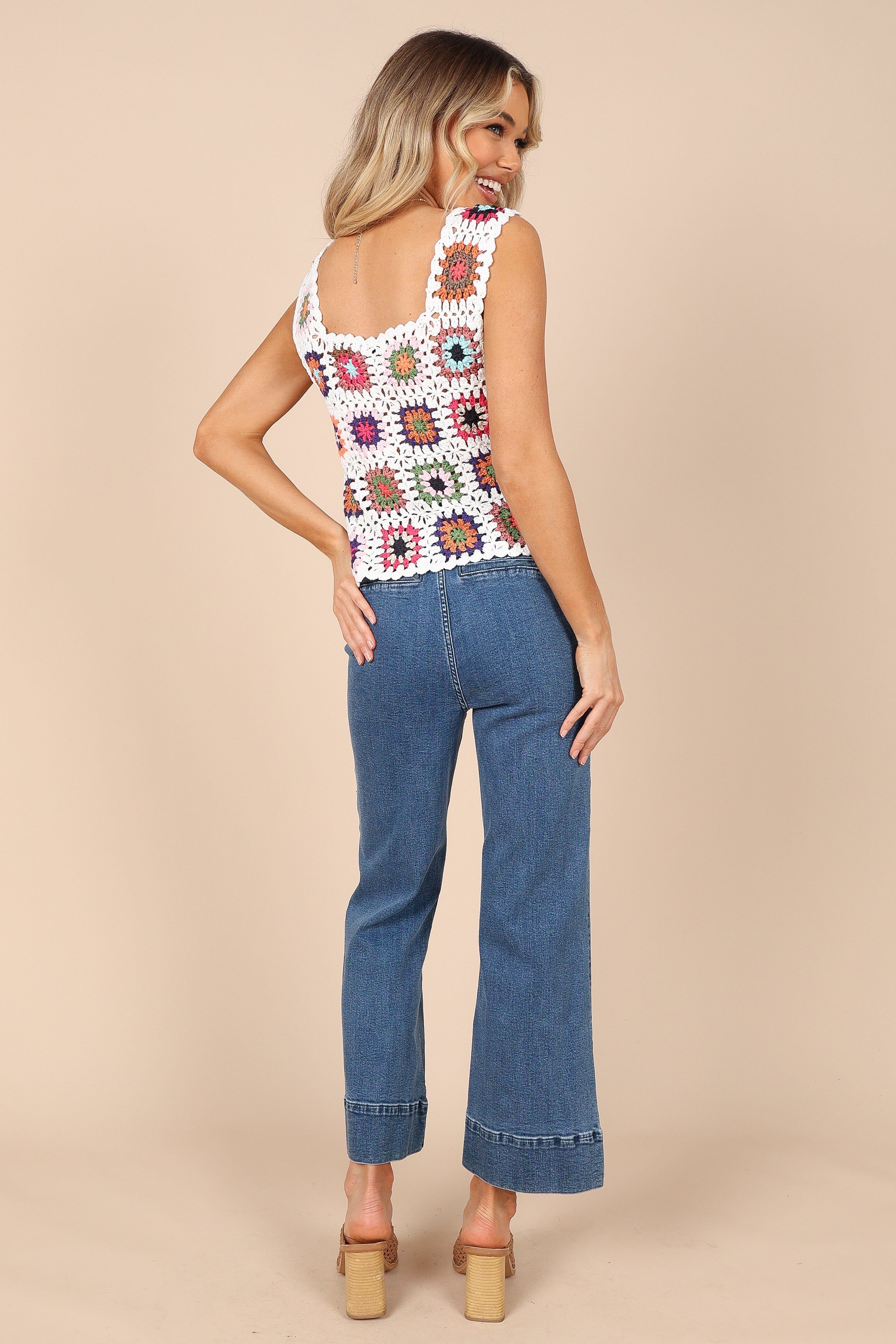 Saskia Crochet Top - White Multi sold by Petal & Pup product image thumbnail 2