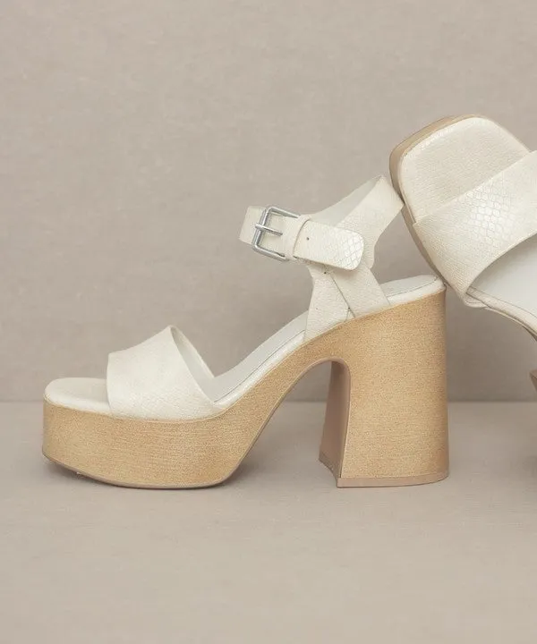 Chunky Platform Heel - Beige sold by Petal & Pup product image thumbnail 5