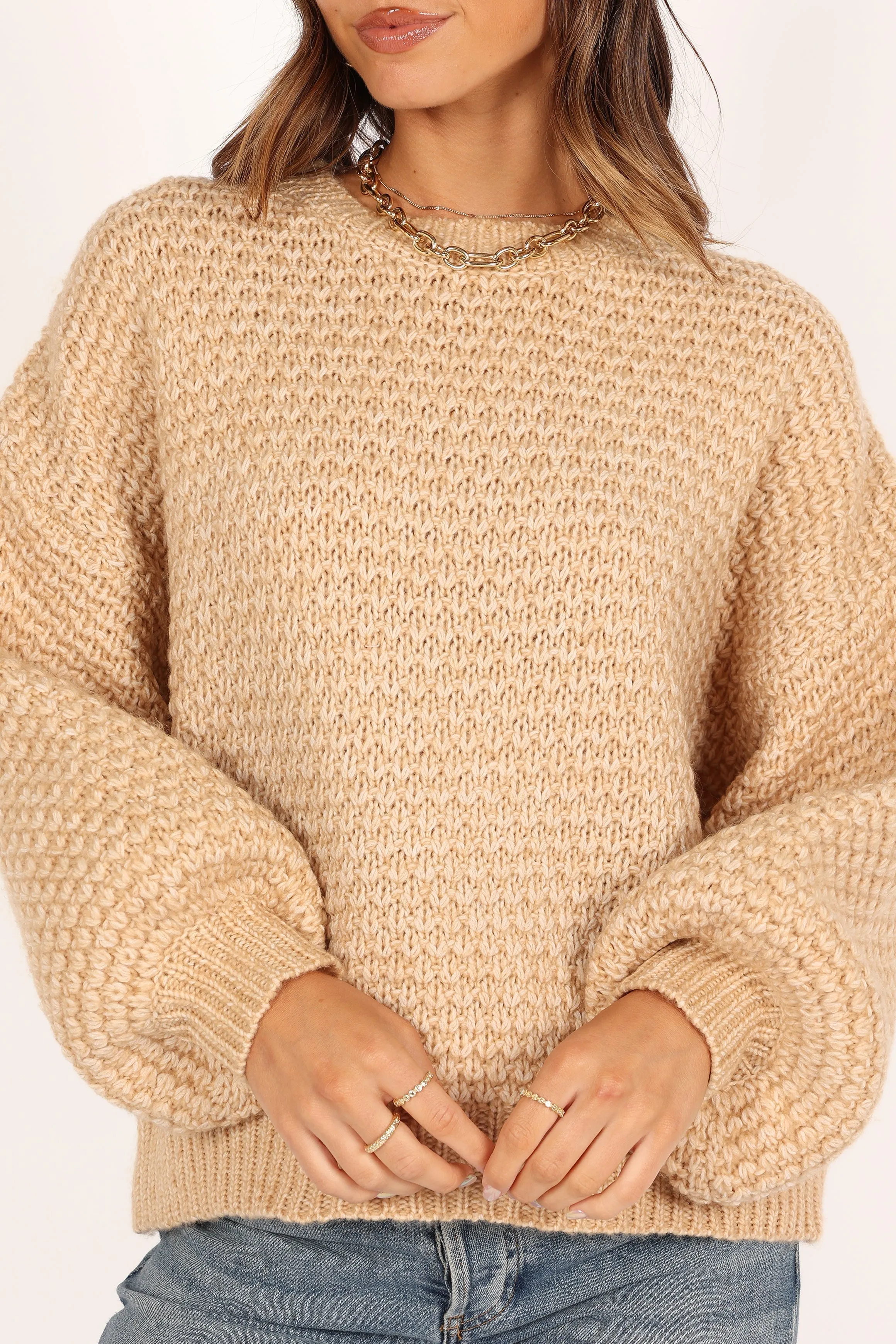 Ziggy Knit Sweater - Tan sold by Petal & Pup product image thumbnail 2