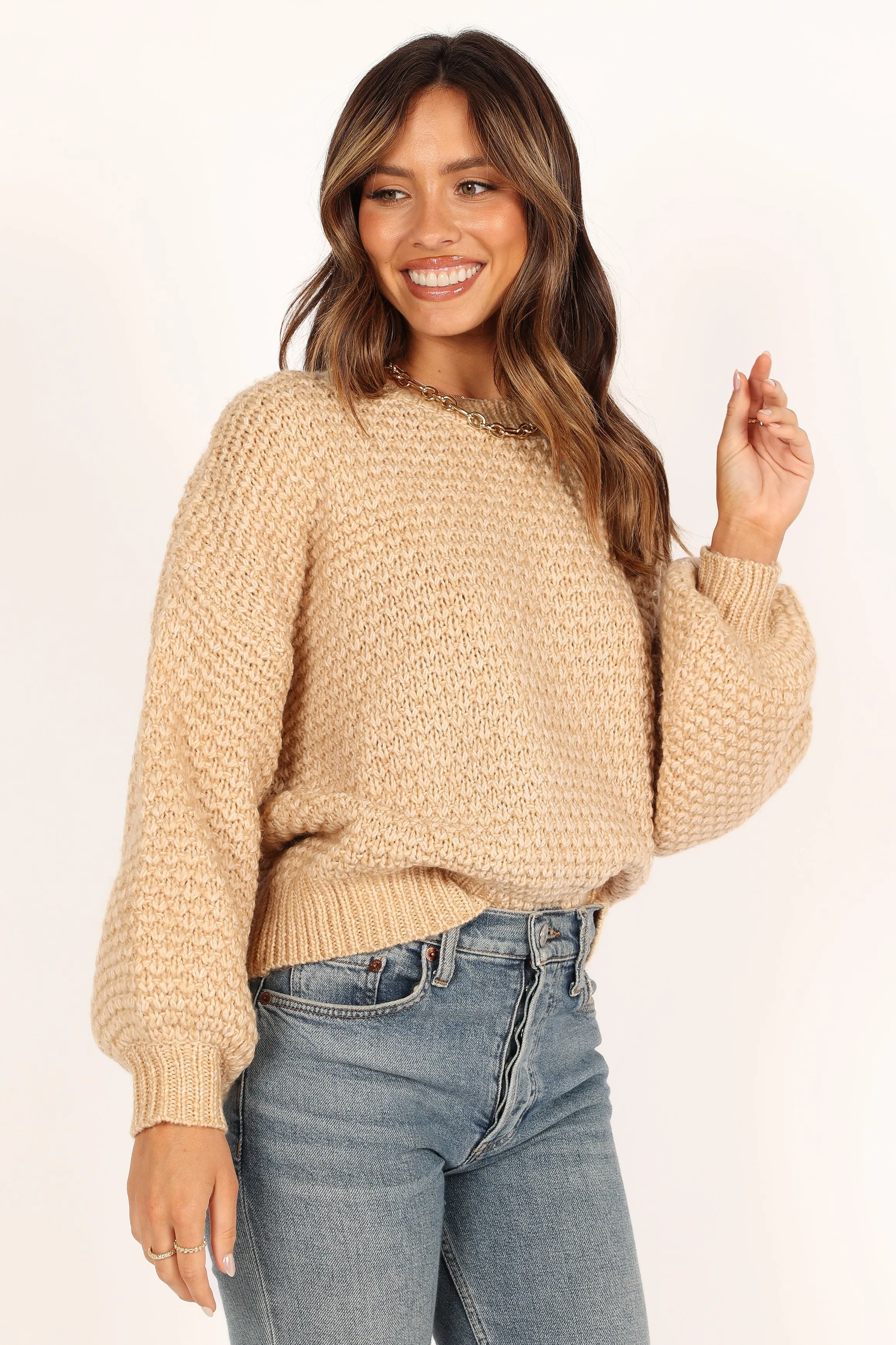 Ziggy Knit Sweater - Tan sold by Petal & Pup product image thumbnail 4