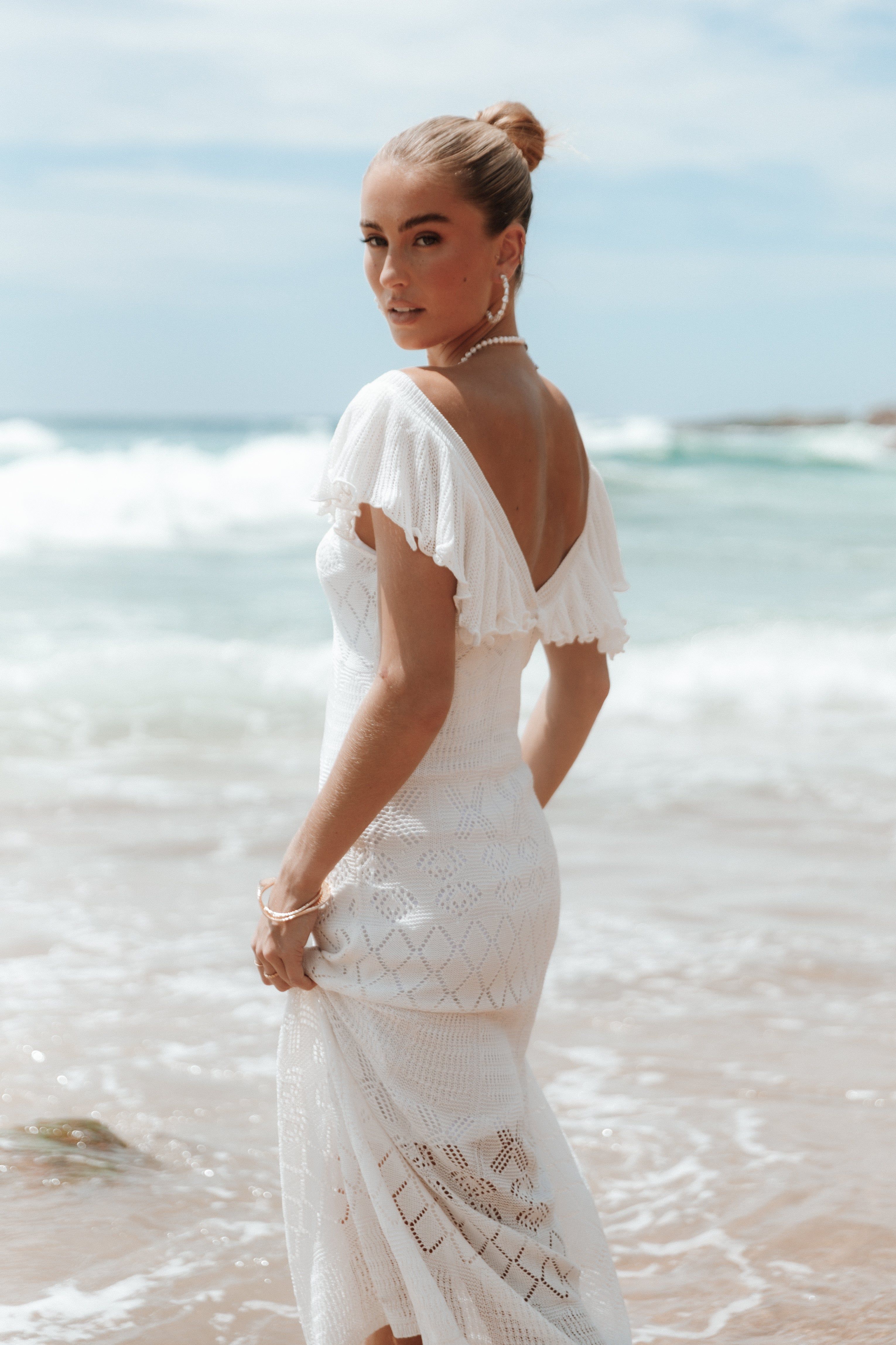 Sunny Midi Dress - White sold by Petal & Pup product image thumbnail 5