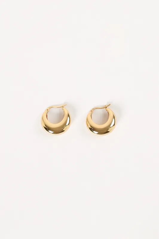 Lainey Hoop Earrings - Gold sold by Petal & Pup