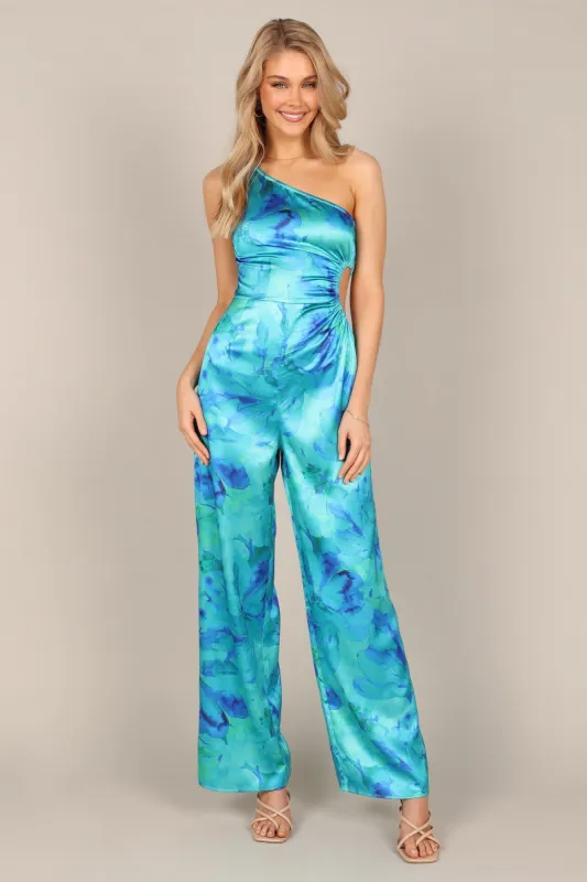 Florina Jumpsuit - Blue/Green sold by Petal & Pup