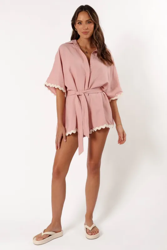 Isabella Romper - Pink sold by Petal & Pup