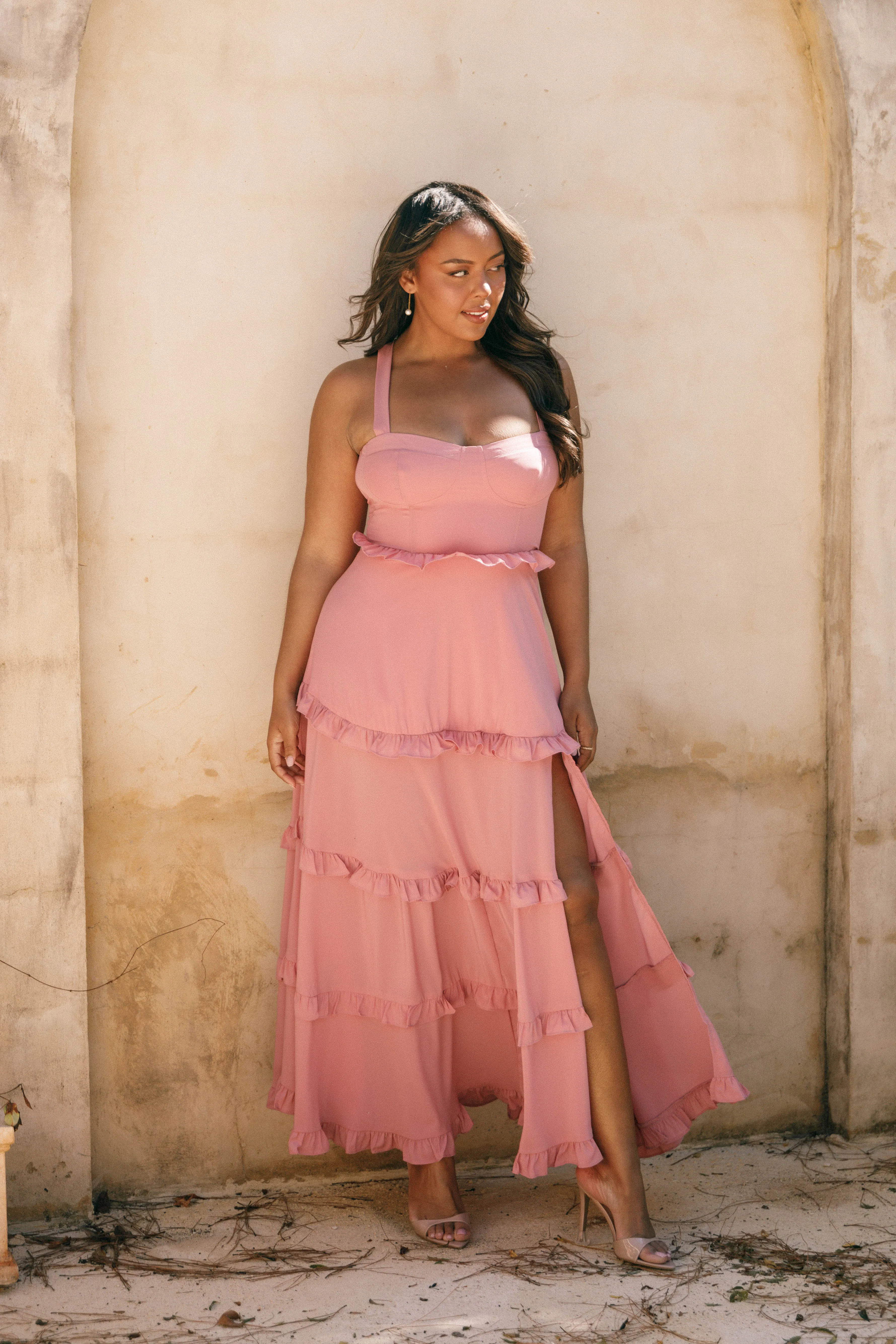 Lillee Tiered Maxi Dress - Mauve sold by Petal & Pup product image thumbnail 2