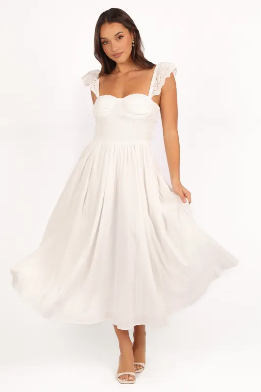 Webster Midi Dress - Off White sold by Petal & Pup