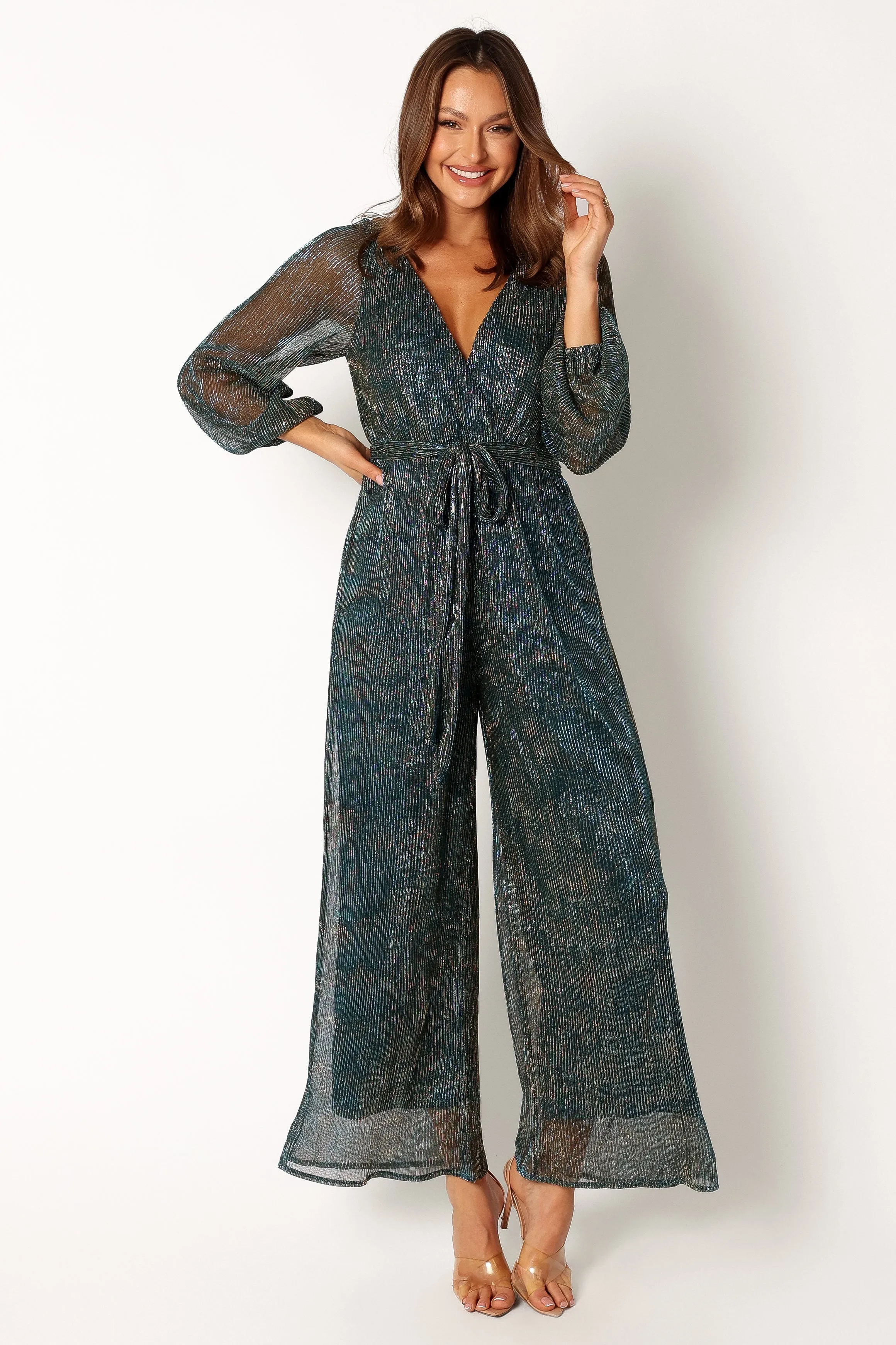 Lexi Jumpsuit - Teal sold by Petal & Pup