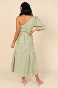 Annabelle One Shoulder Dress - Sage sold by Petal & Pup