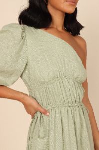 Annabelle One Shoulder Dress - Sage sold by Petal & Pup