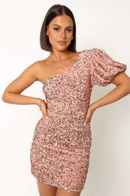 Khloe Mini Dress - Rose sold by Petal & Pup