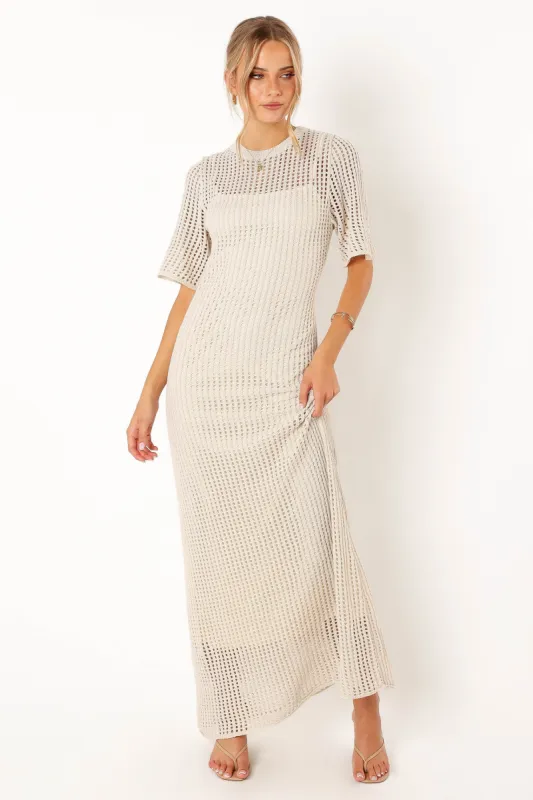 Hollie Maxi Dress - Cream sold by Petal & Pup