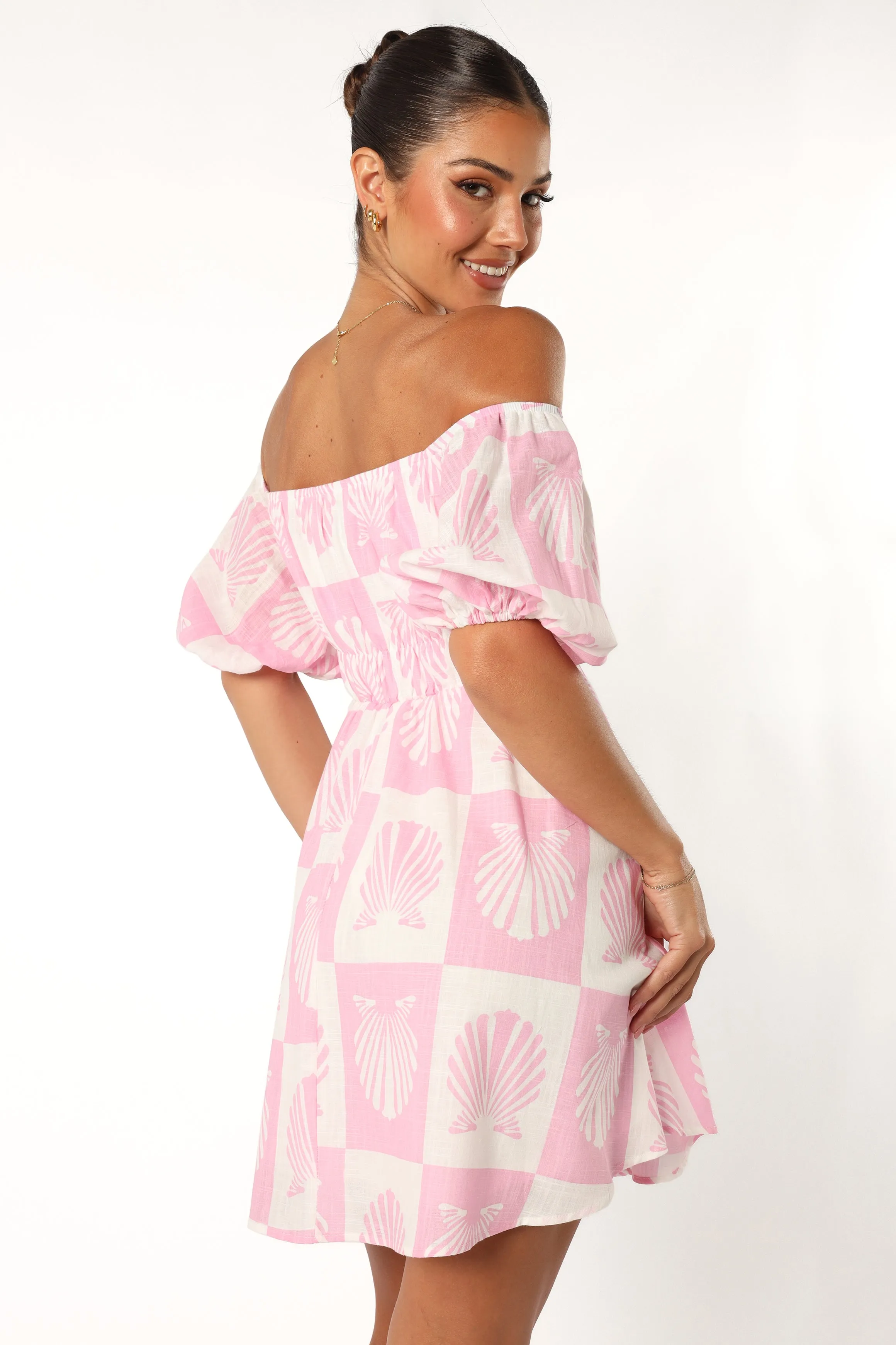 Rocco Off Shoulder Mini Dress - Pink sold by Petal & Pup product image thumbnail 2