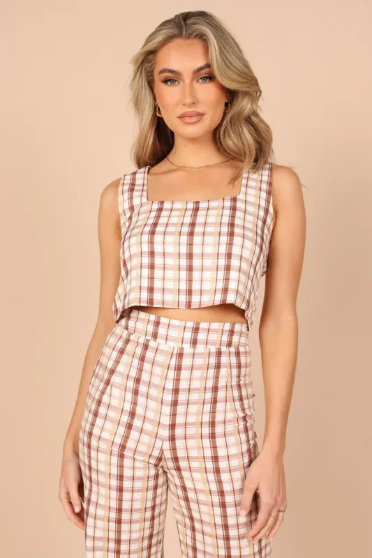 Anita Cropped Top - Beige sold by Petal & Pup