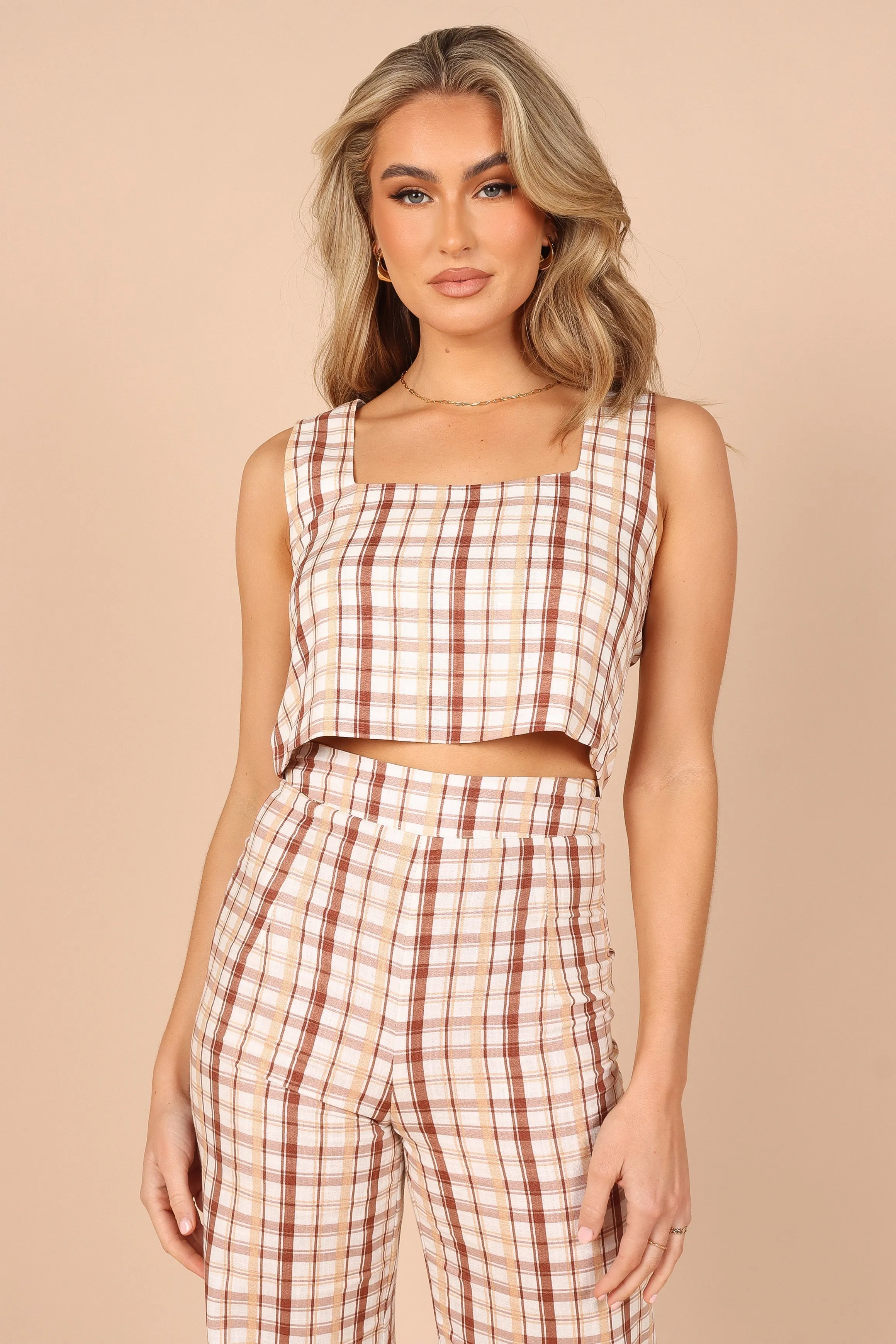 Anita Cropped Top - Beige sold by Petal & Pup