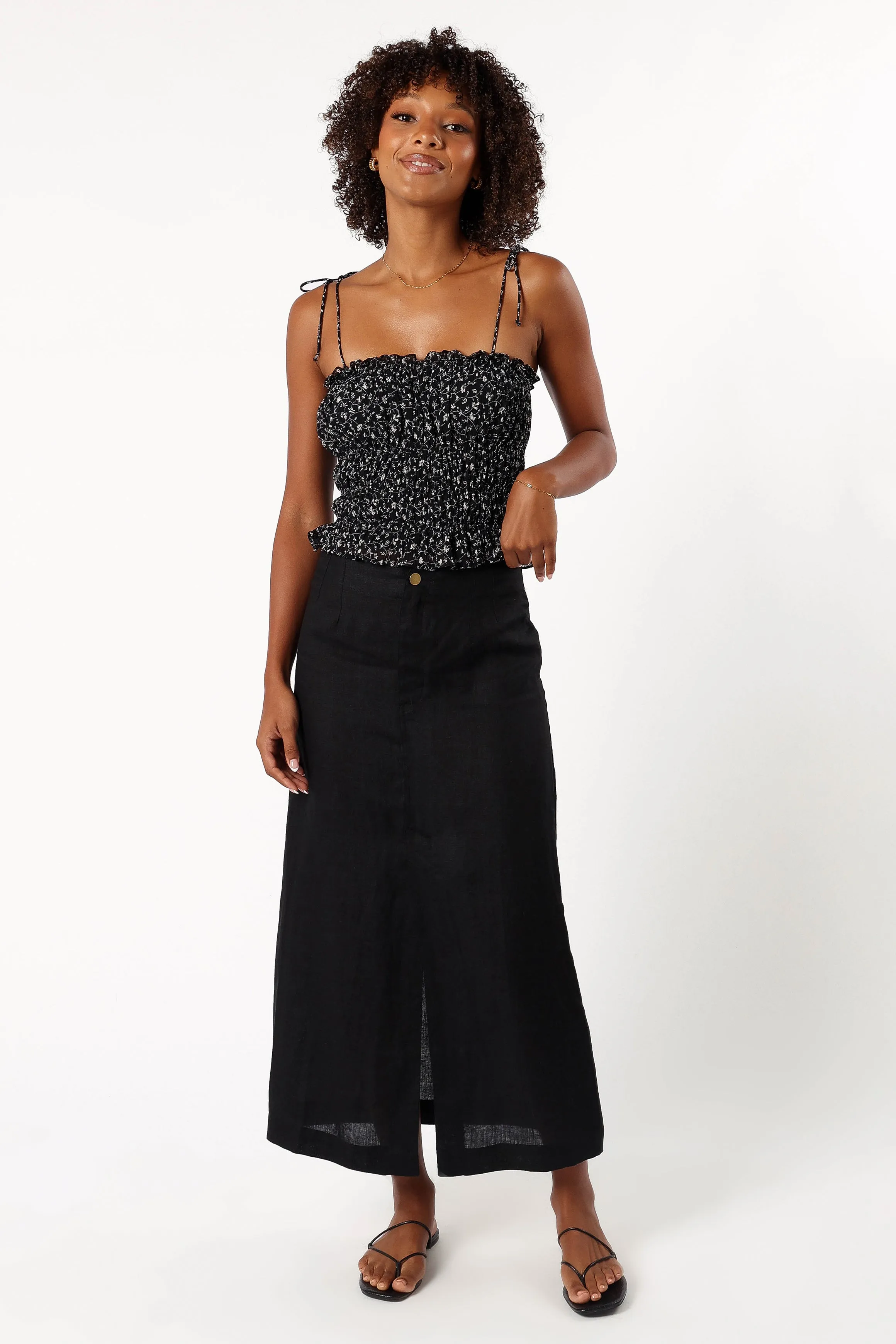 Allison Ruffle Top - Black Off White sold by Petal & Pup product image thumbnail 2