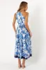 Naomi One Shoulder Midi Dress - Blue Floral sold by Petal & Pup