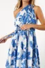 Naomi One Shoulder Midi Dress - Blue Floral sold by Petal & Pup