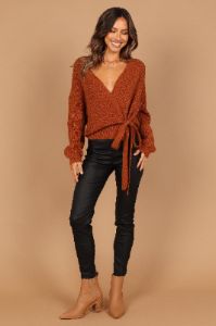 Hinterland Knit Sweater - Rust sold by Petal & Pup