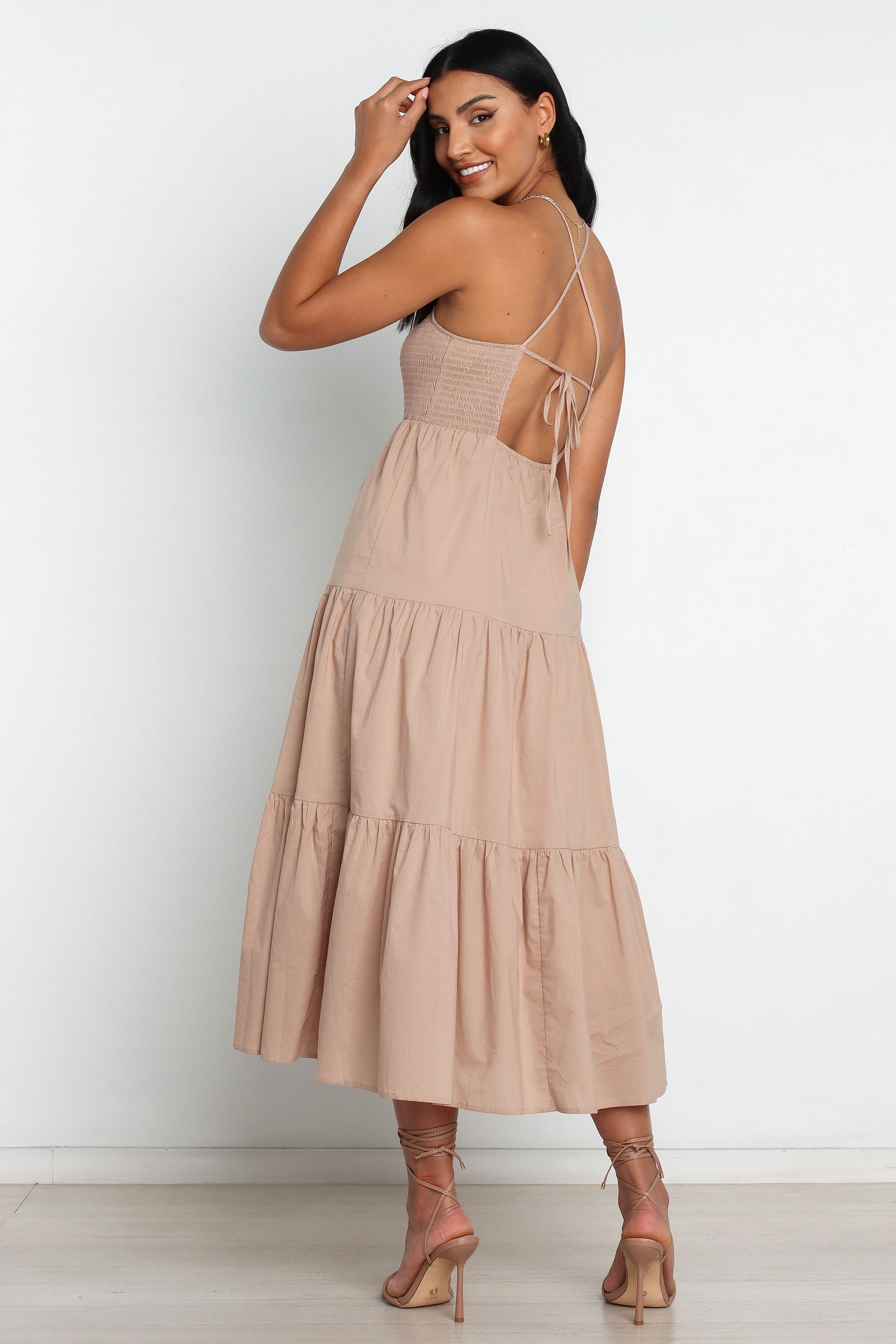 Sophia Dress - Beige sold by Petal & Pup product image thumbnail 5