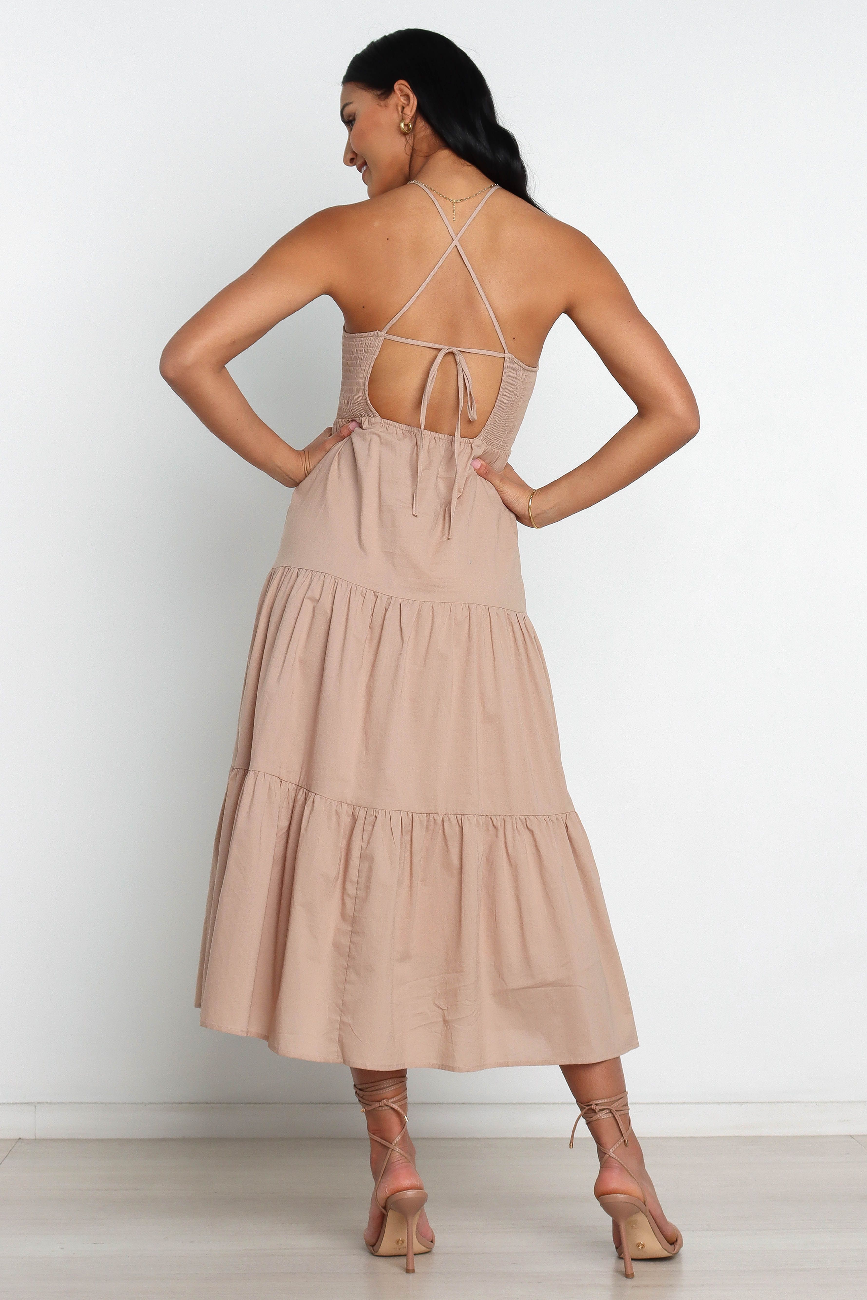 Sophia Dress - Beige sold by Petal & Pup product image thumbnail 4