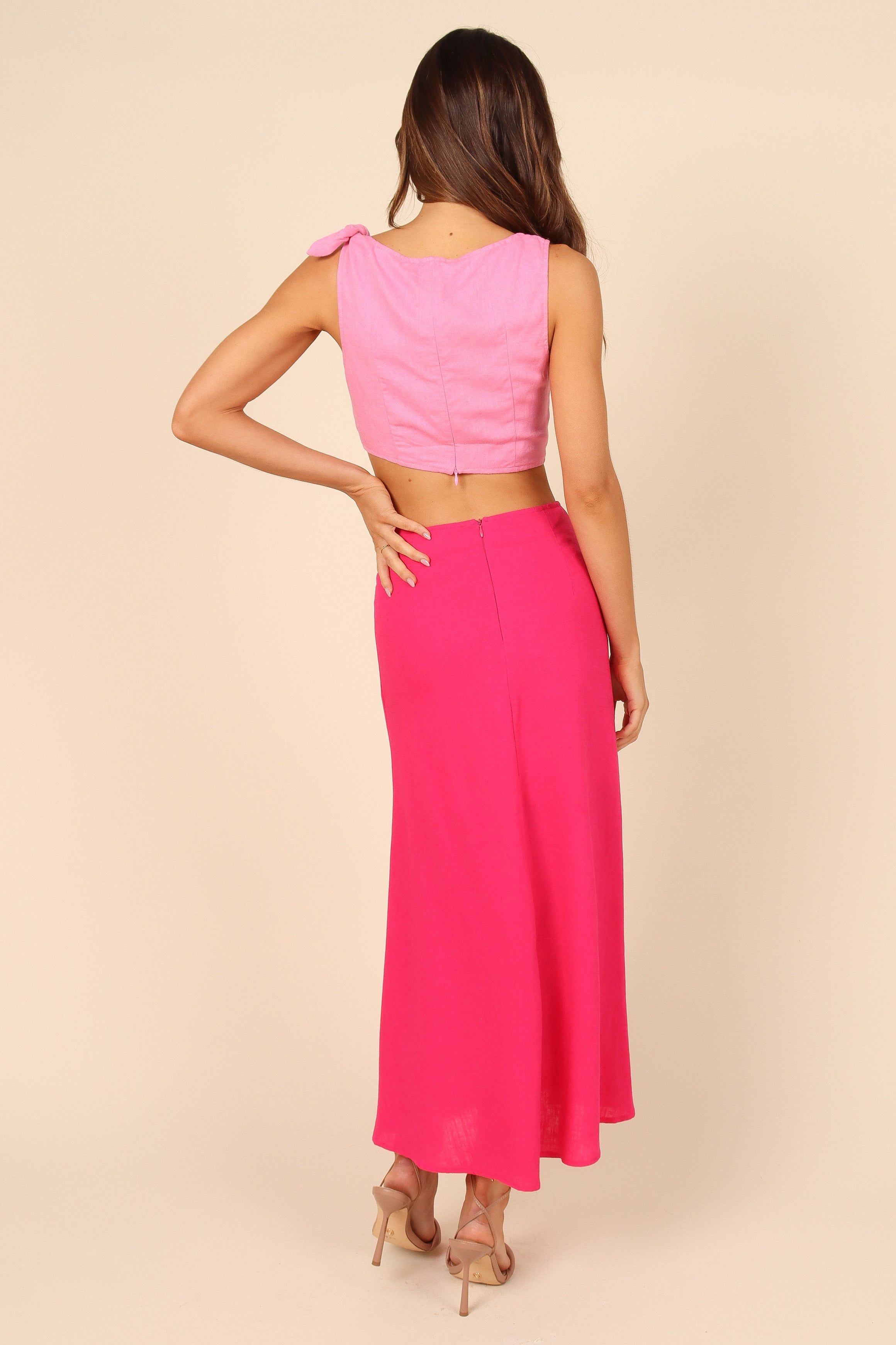Gabby Cut Out Dress - Pink Splice sold by Petal & Pup product image thumbnail 5