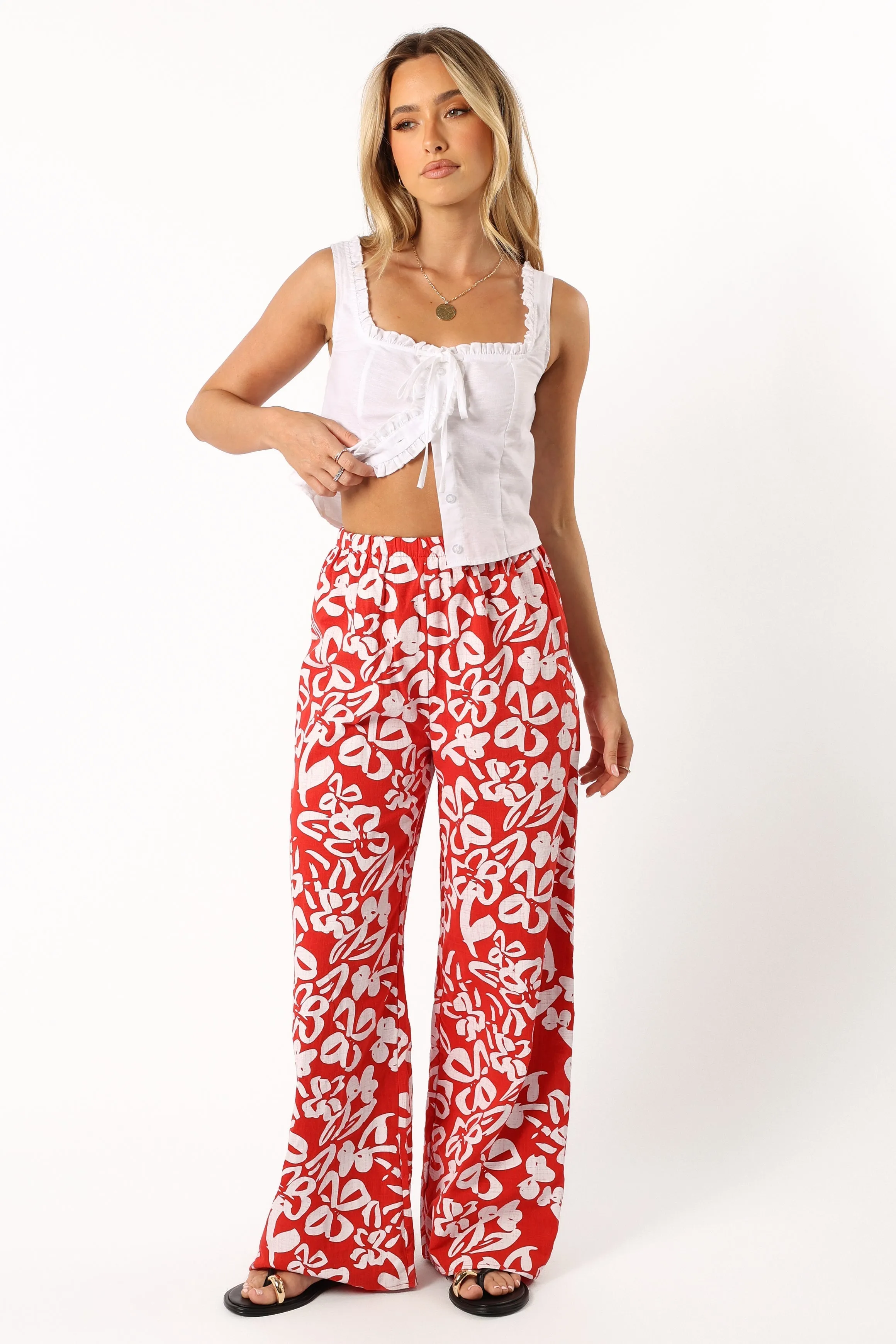 Luna Pants - Red Floral sold by Petal & Pup product image thumbnail 3